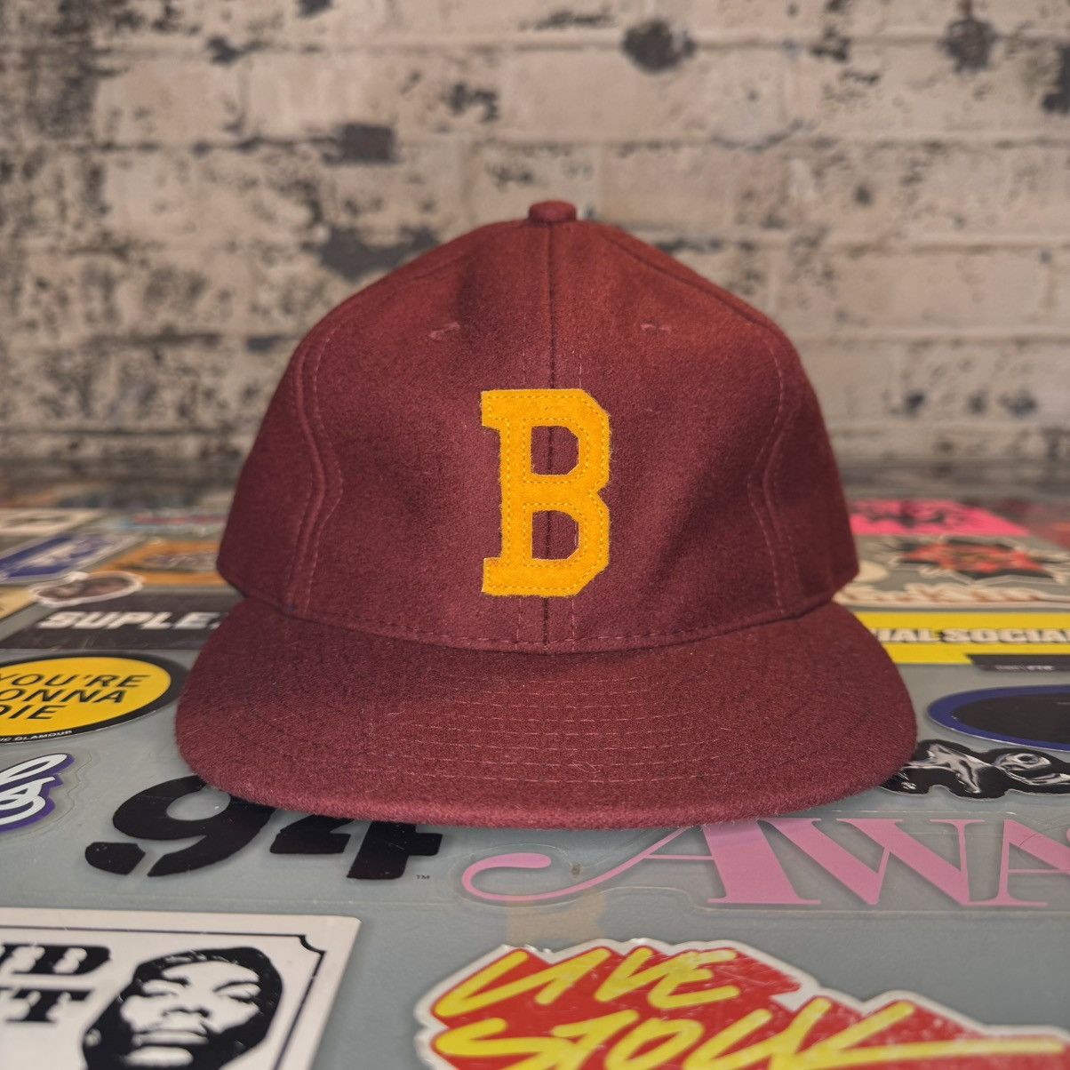 Ebbets Field Flannels Collegiate 1959 BK Cap 1/8 Burgundy