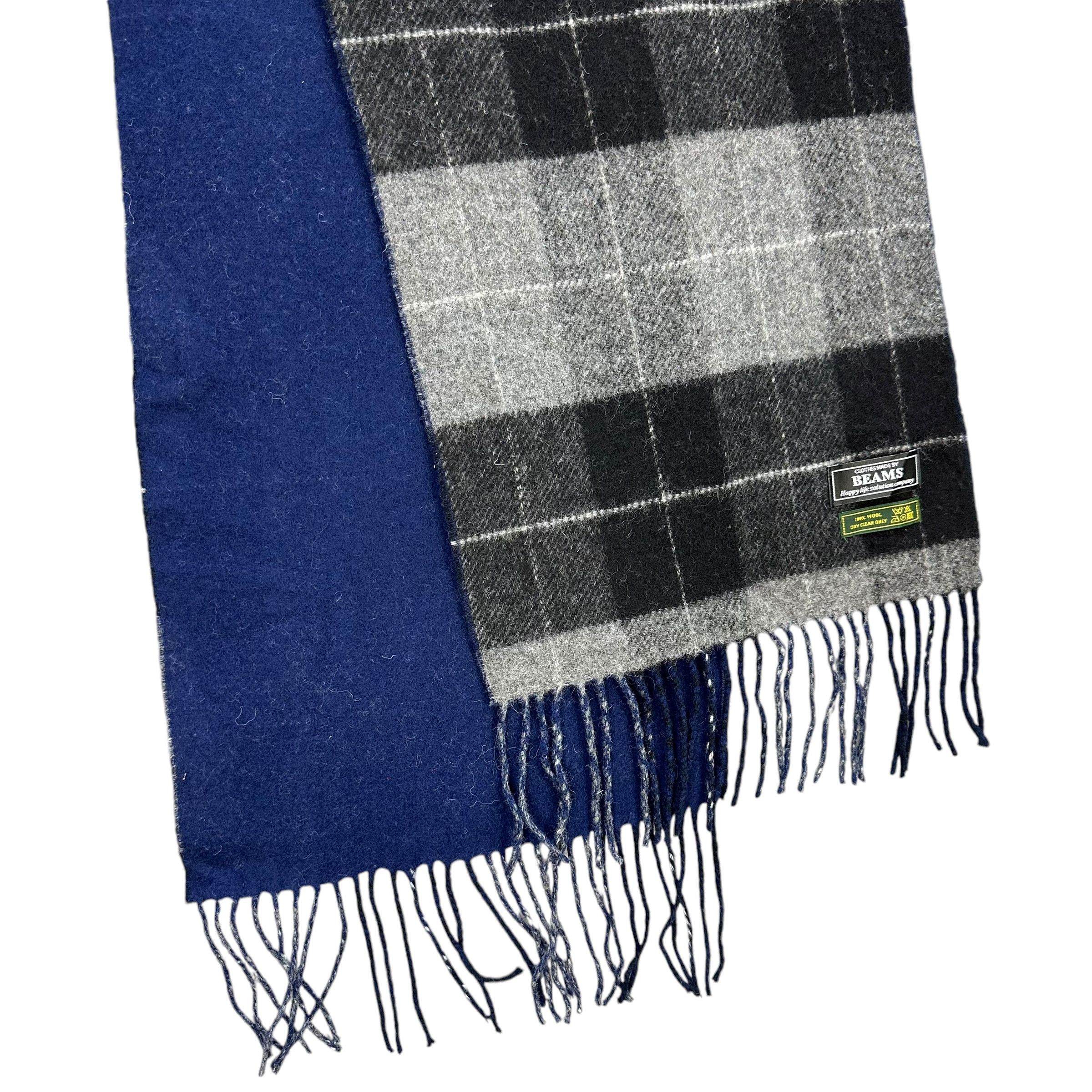 Beams Plus BEAMS Checked Wool Muffler Neckwear Scarf #A68-1641 Size ONE SIZE - 4 Thumbnail