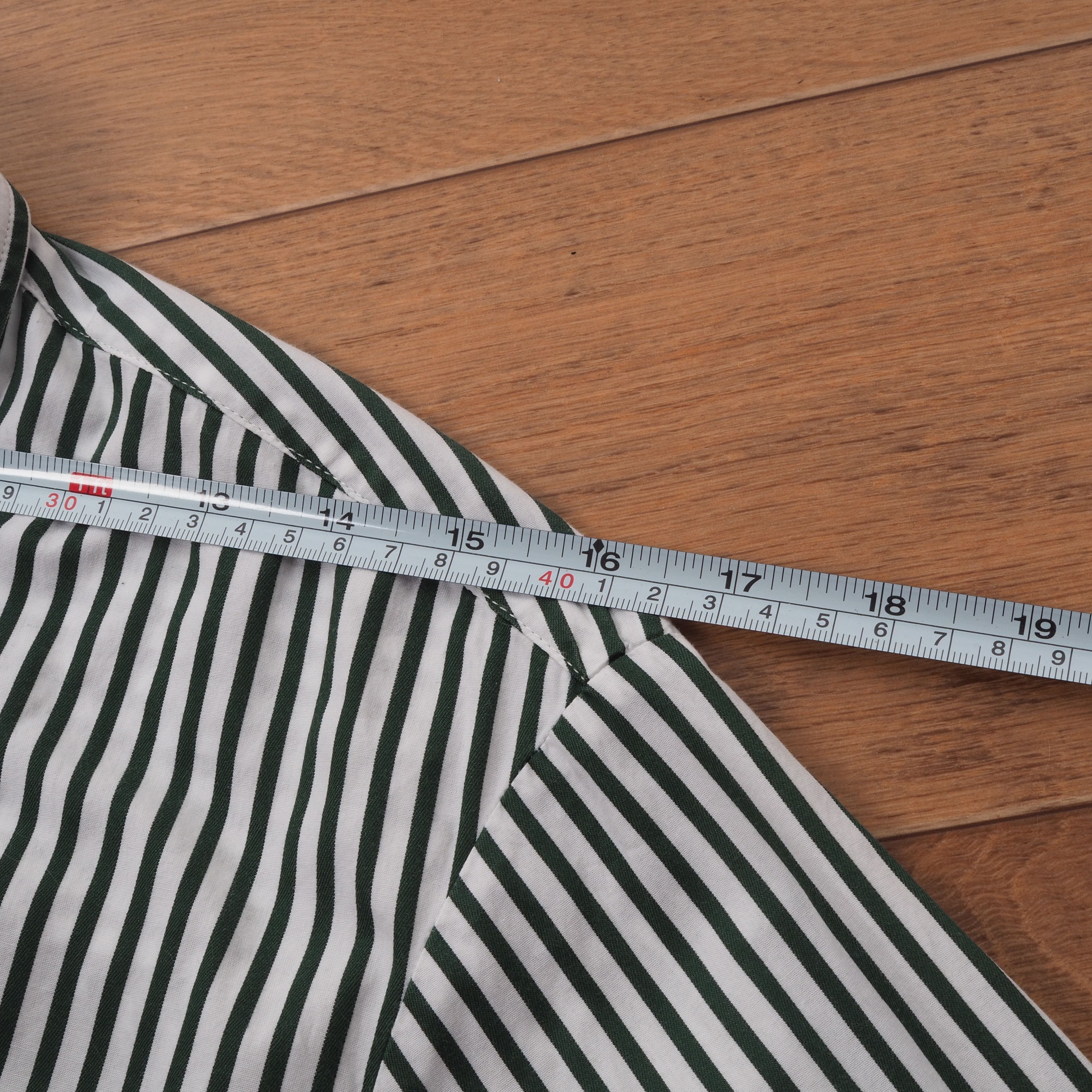 Maje Maje Paris Women's Green White Stripe Cotton Blouse Shirt Size S / US 4 / IT 40 - 10 Thumbnail