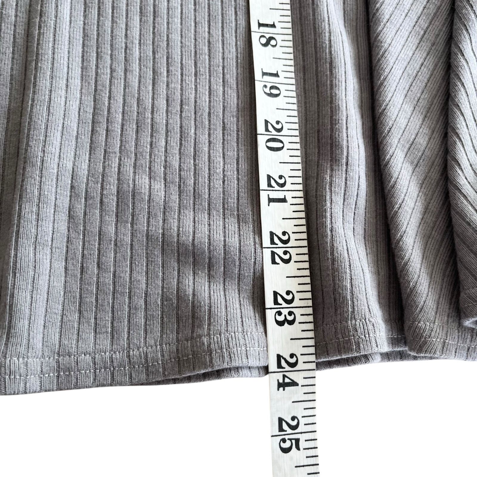 Hard Tail Hard Tail Gray Ribbed Jersey A-Line Elastic Waist Midi Skirt Size 28" / US 6 / IT 42 - 5 Thumbnail
