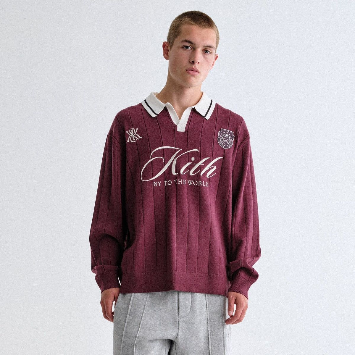 Kith Kith Rugby Pullover Sweater in Essence (Maroon) Viscose XL Size US XL / EU 56 / 4 - 2 Thumbnail