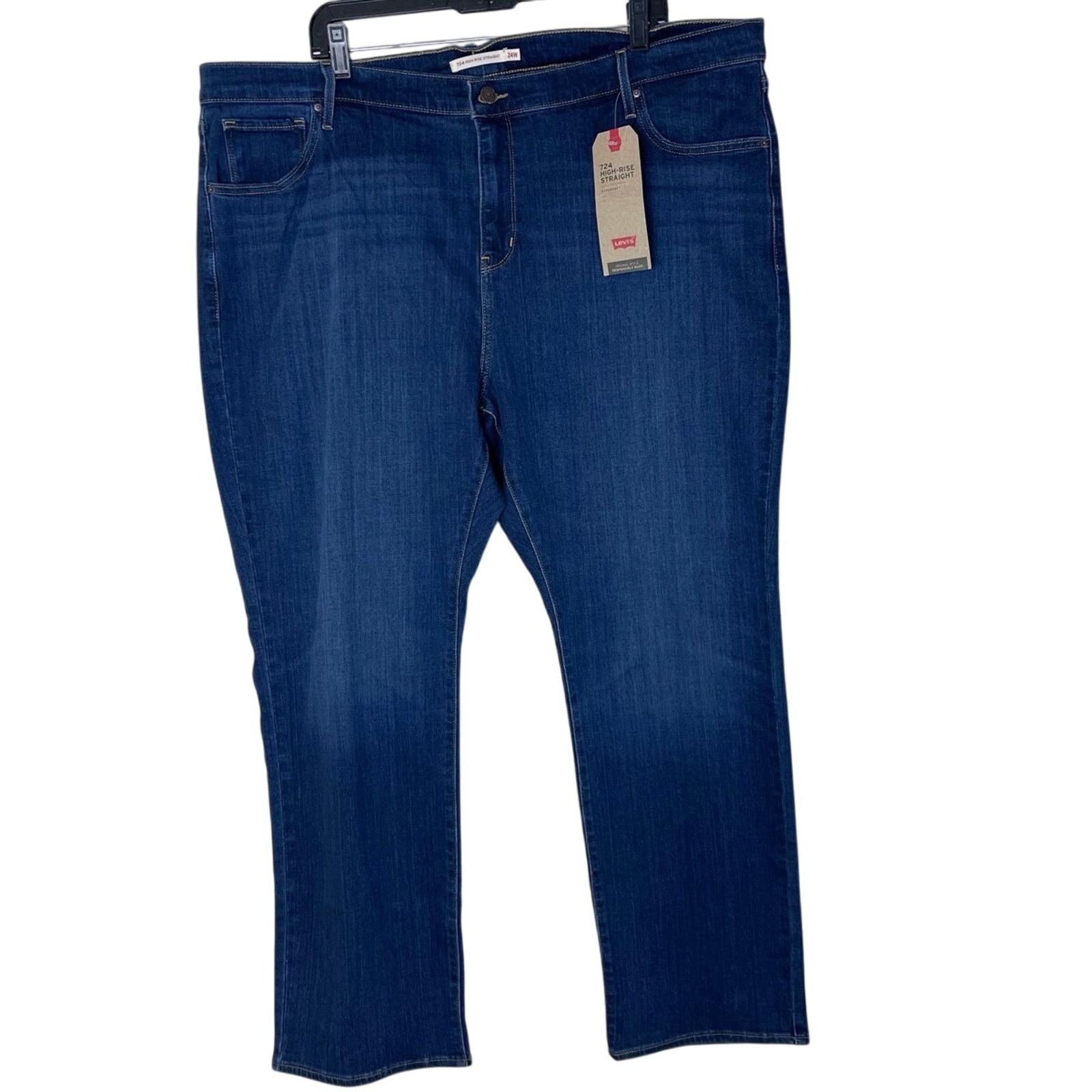 Levi's Levi's 724 High-Rise Straight Jeans - 24W NWT Size 24" / US 00 / IT 34 - 1 Thumbnail