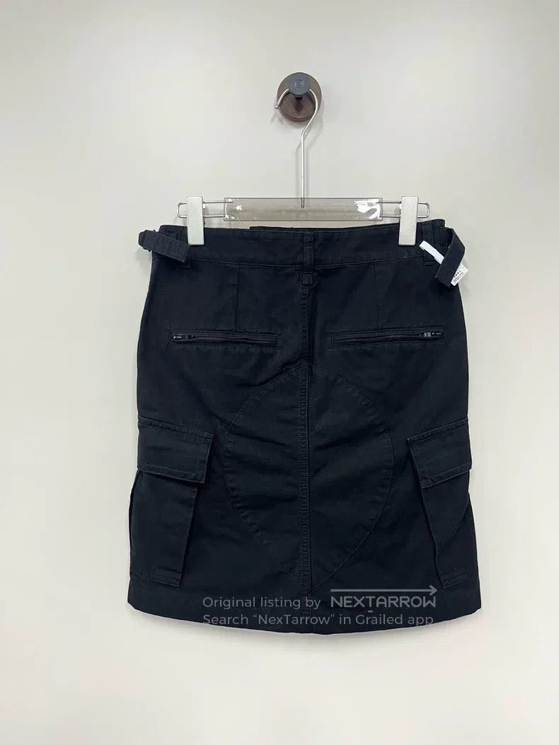 Balenciaga Balenciaga Black solid color button-up cargo A-line skirt Size 33" - 2 Thumbnail