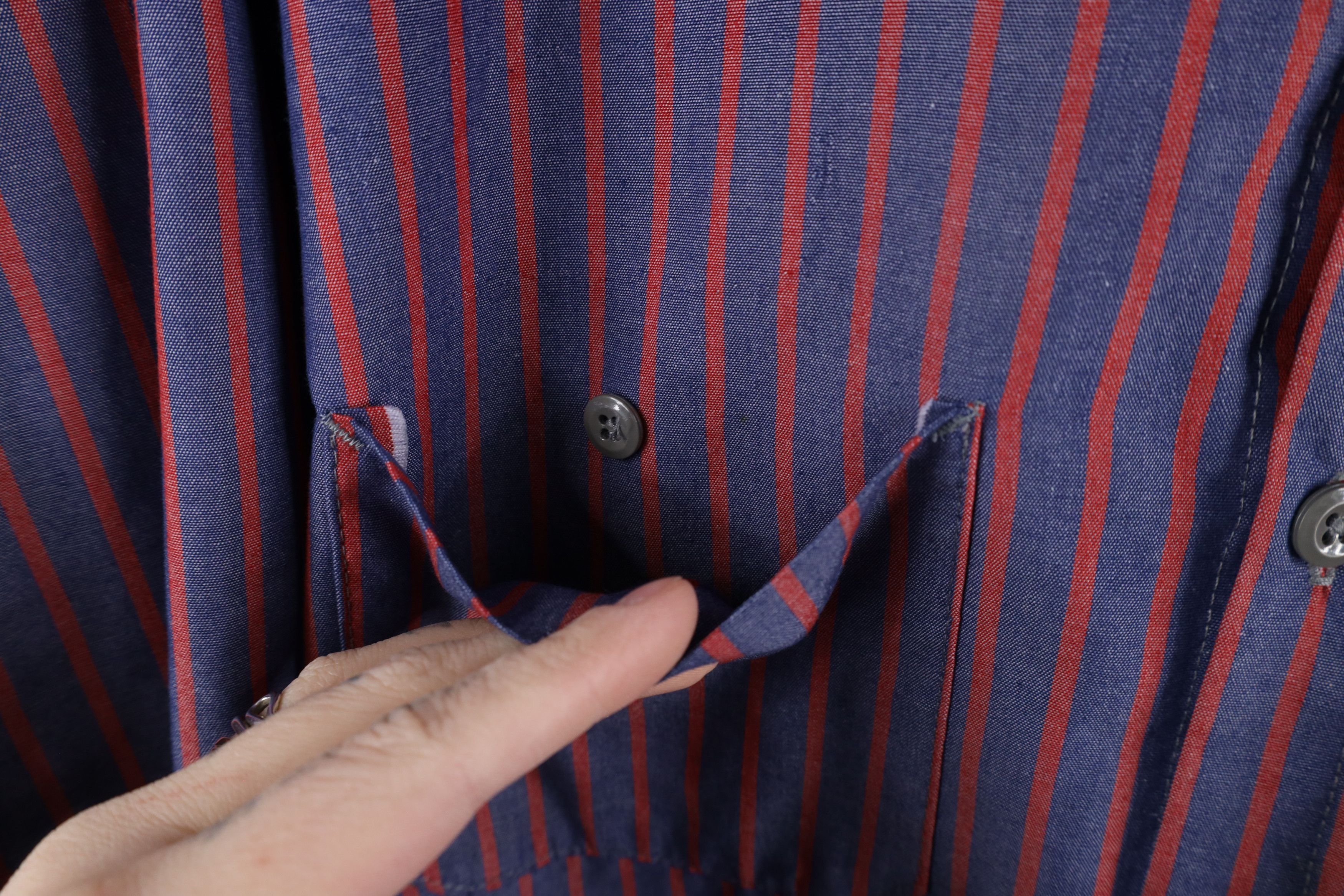 Vintage Vintage 90s Streetwear Workwear Mechanic Button Shirt Size US L / EU 52-54 / 3 - 9 Thumbnail