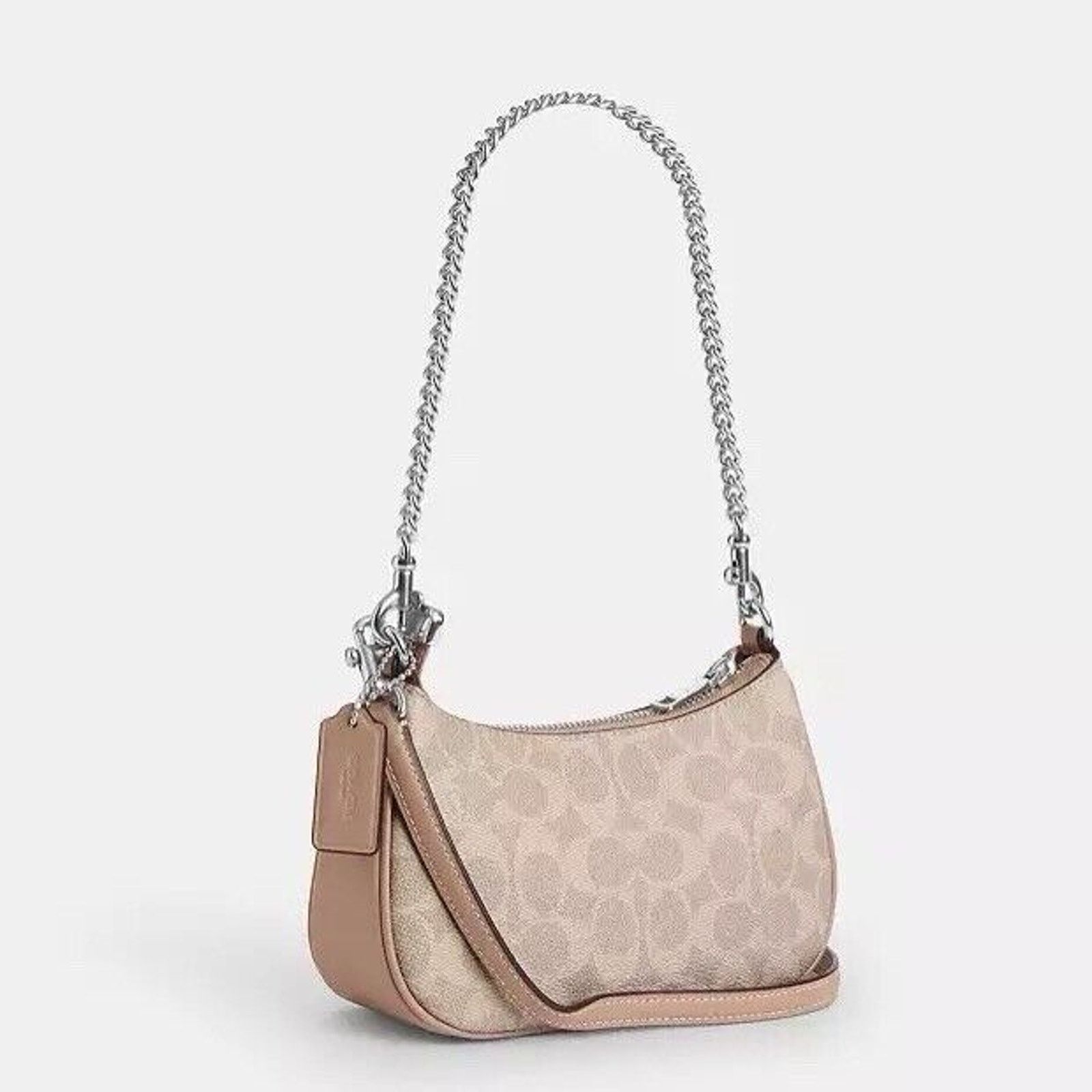 Coach NWT Coach Teri Mini Crossbody Bag cw323 Silver/Sand/Taupe Size ONE SIZE - 8 Thumbnail