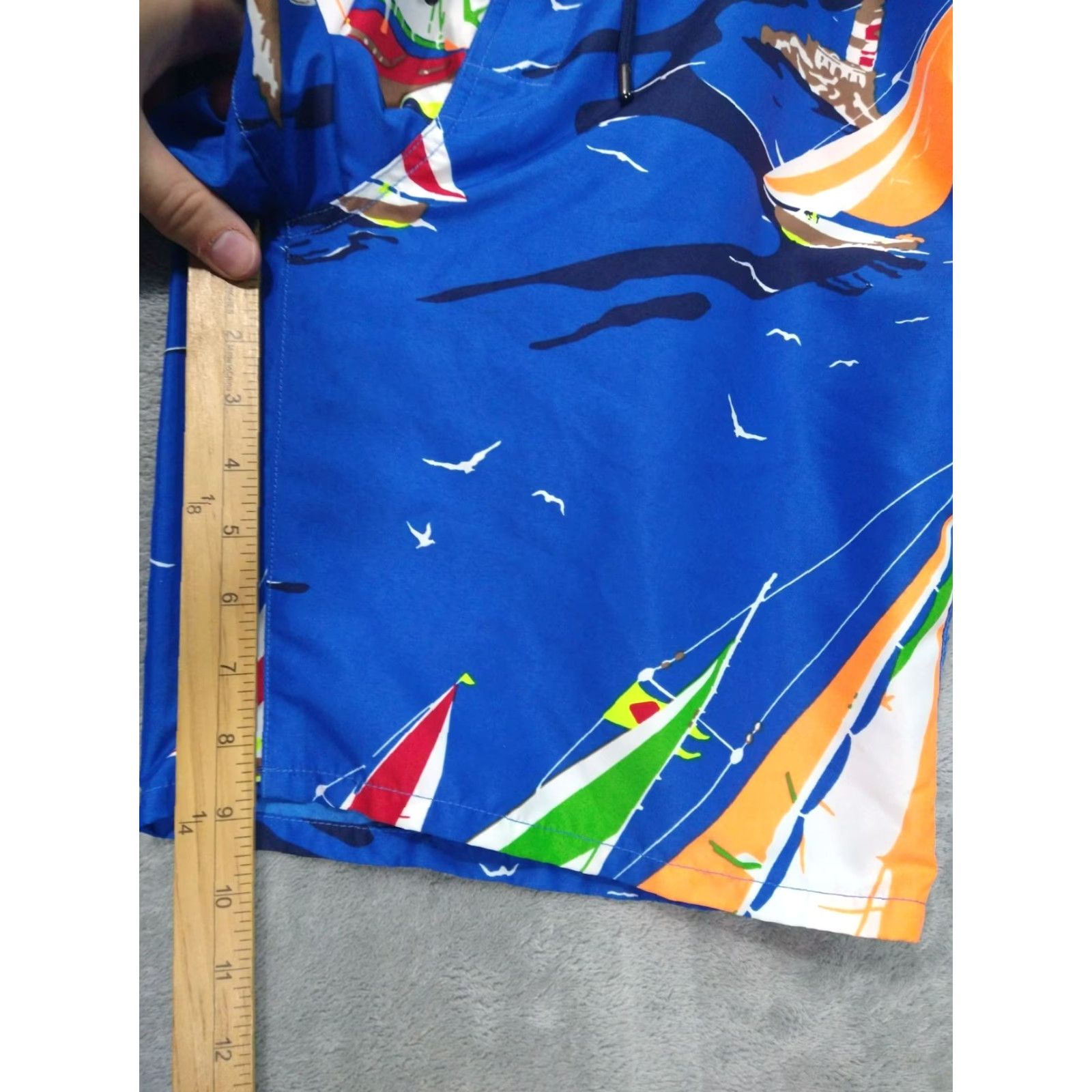 RLX Ralph Lauren RLX Ralph Lauren Shorts Mens 34 Blue Sailboat Board Swim Trunk Mid Rise Size US 34 / EU 50 - 5 Thumbnail