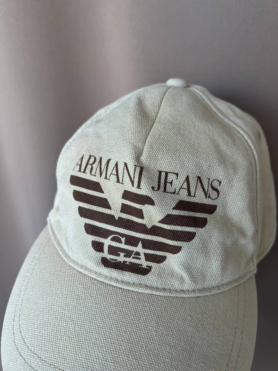 Armani Armani Jeans Cap Logo Hat Beige Luxury One Size Size ONE SIZE - 6 Thumbnail