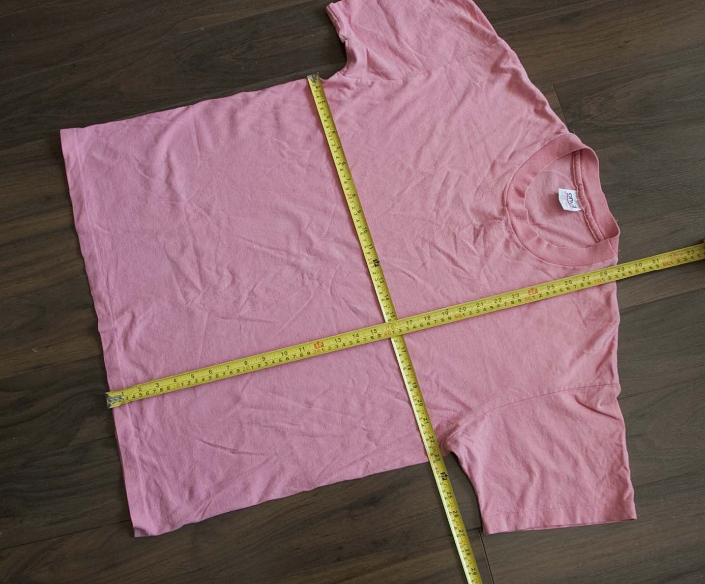 Anvil × Vintage Vtg 90s Anvil Single Stitch T Shirt Size XL Pink Plain Size US XL / EU 56 / 4 - 3 Thumbnail