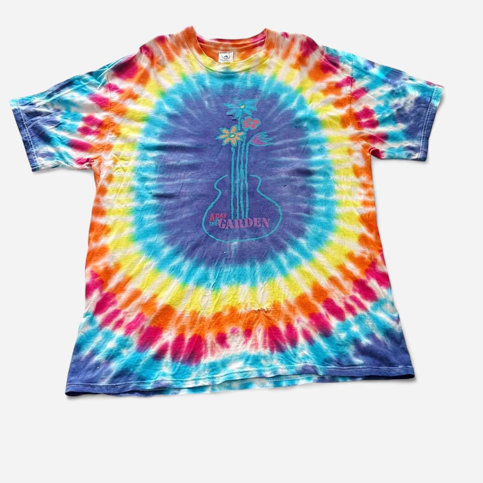 Other Vintage A Day In The Garden Music Festival 90s Tie Dye T XL Size US XL / EU 56 / 4 - 1 Thumbnail