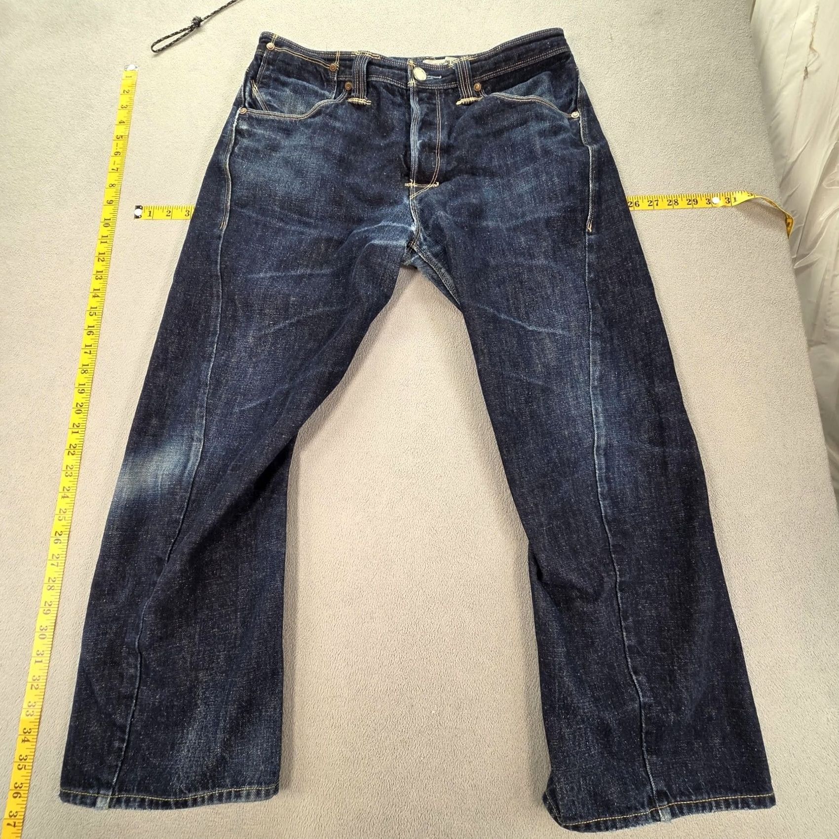 Levi's VTG Levi's Engineered Jeans Mens Blue Dark Wash 32x27 Distressed Pockets 10th Anniversary 32 Inseam Logo Button Denim Jeans Mens Size US 32 / EU 48 - 2 Thumbnail