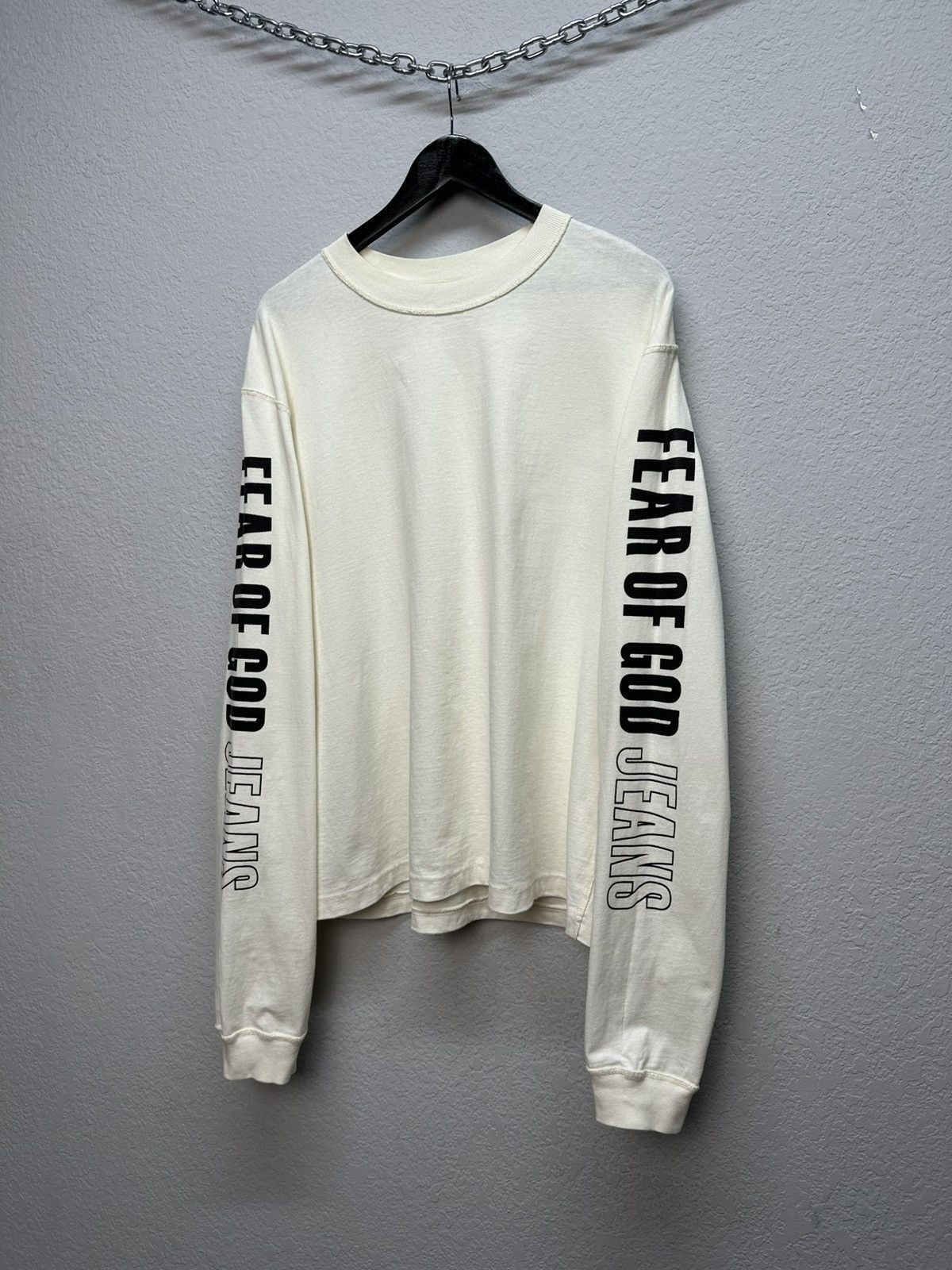 Fear of God × Vintage Vintage Fear Of God Jeans Long Sleeve Y2K Big Logo Archival Size US L / EU 52-54 / 3 - 6 Thumbnail