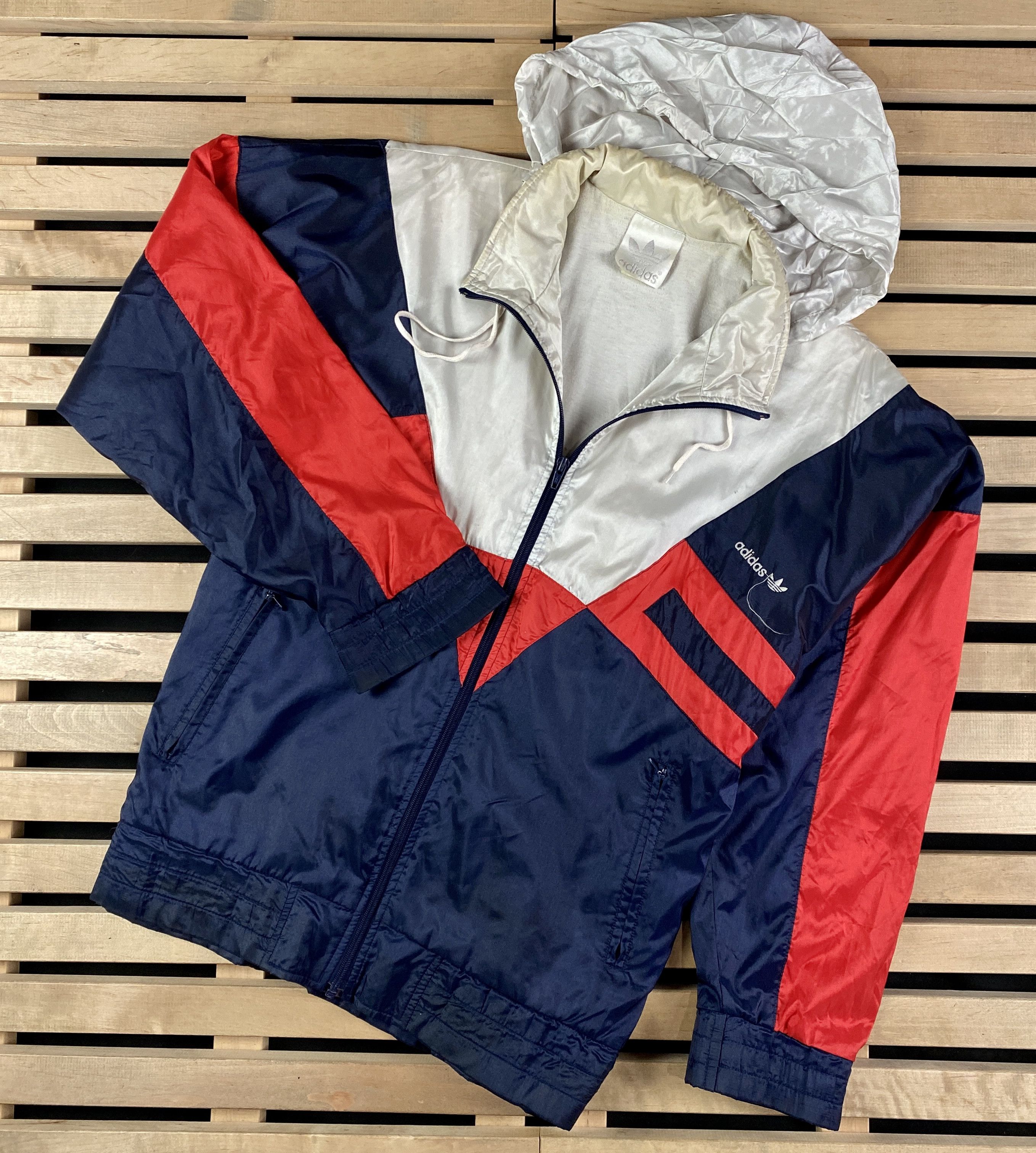 Adidas × Vintage Mens Vintage Windbreker Jacket Adidas Originals Size L Size US L / EU 52-54 / 3 - 1 Thumbnail