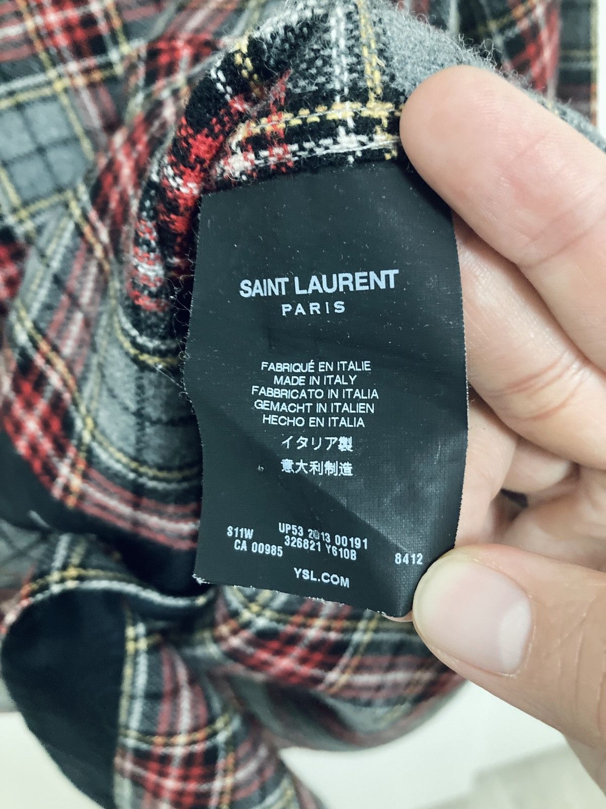 Saint Laurent Paris SAINT LAURENT PARIS BY HEDI SLIMANE 13FW RUNWAY WOOL SHIRT Size US S / EU 44-46 / 1 - 6 Thumbnail