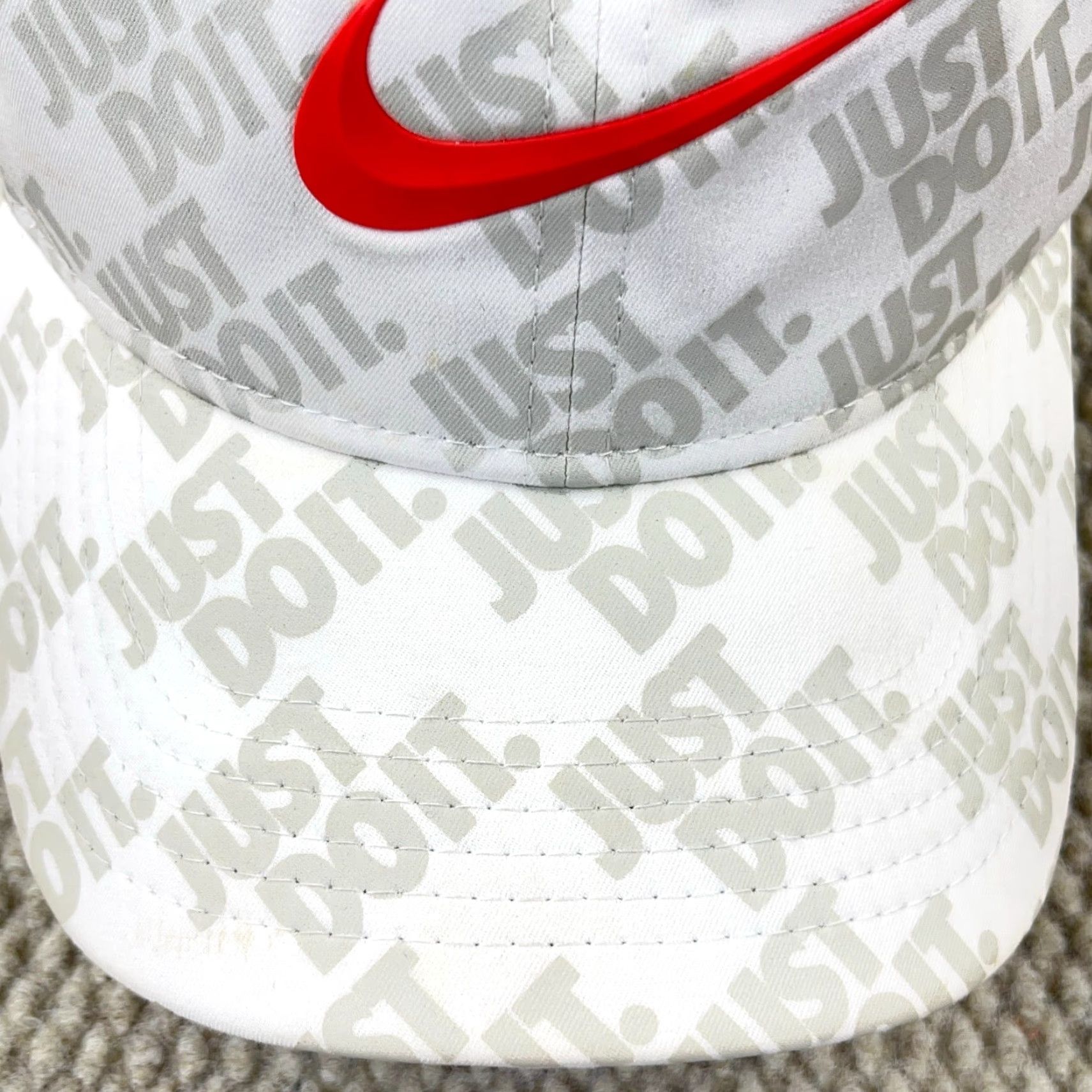 Nike Nike Hat Cap Snapback Performance White Orange All Over AOP Classic99 Swoosh Size ONE SIZE - 2 Thumbnail