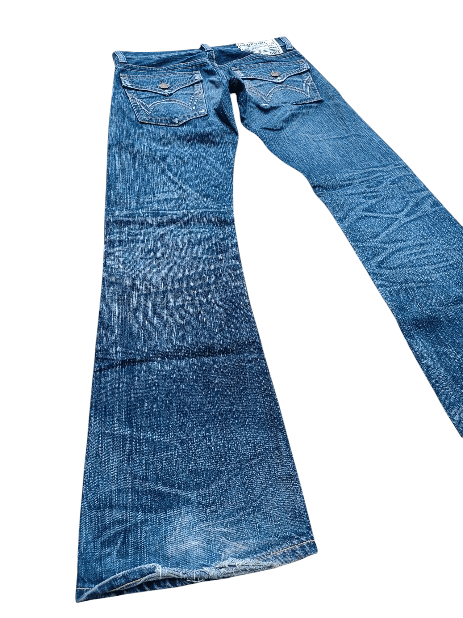 Edwin FLARED 90s Edwin 503 Flare BlueTrip Whiskers Faded Jeans Size US 32 / EU 48 - 10 Thumbnail