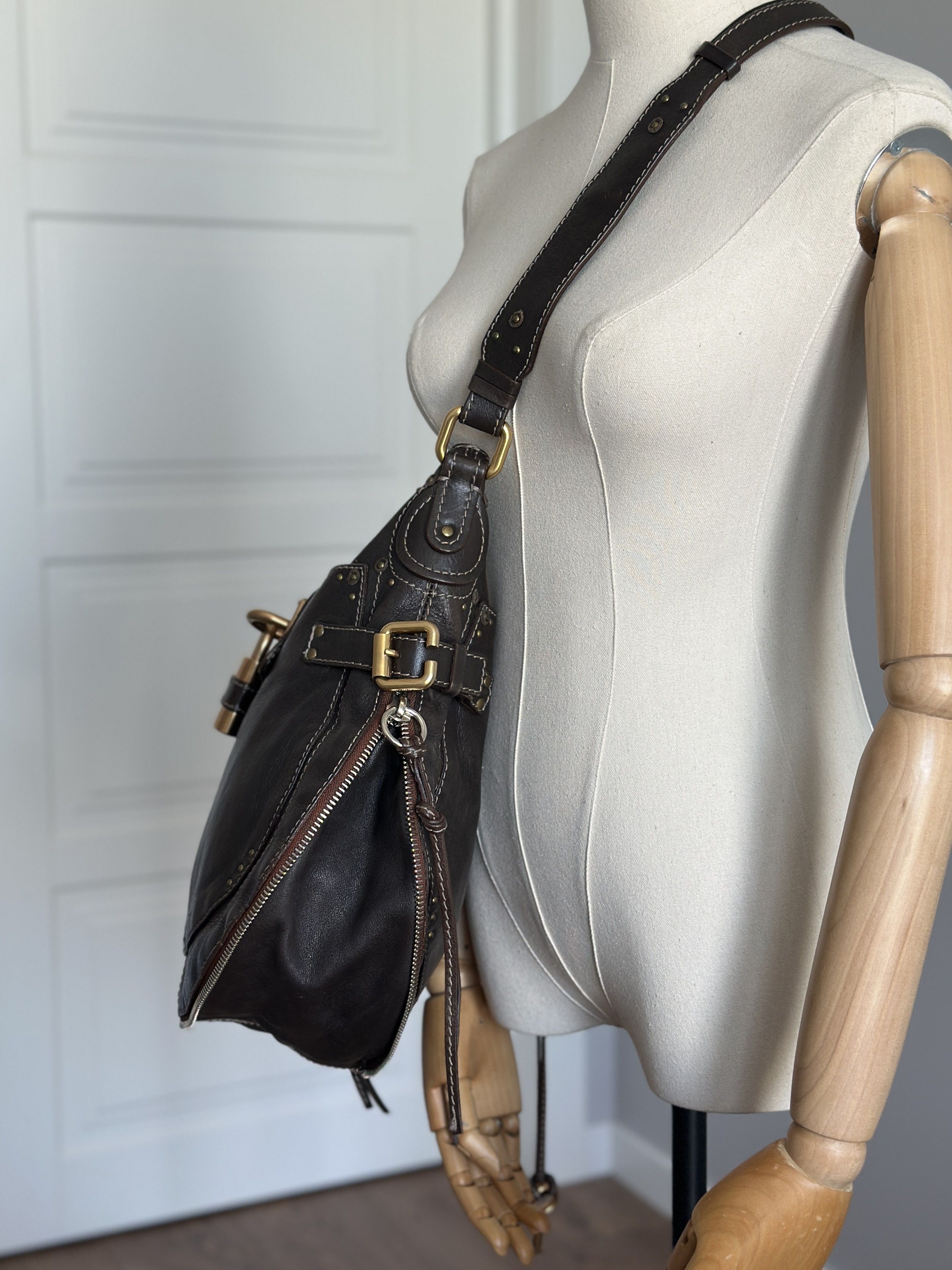 Chloe Chloe Pebbled Leather Paddington Hobo 02-07-53 Made In Italy Size ONE SIZE - 15 Thumbnail
