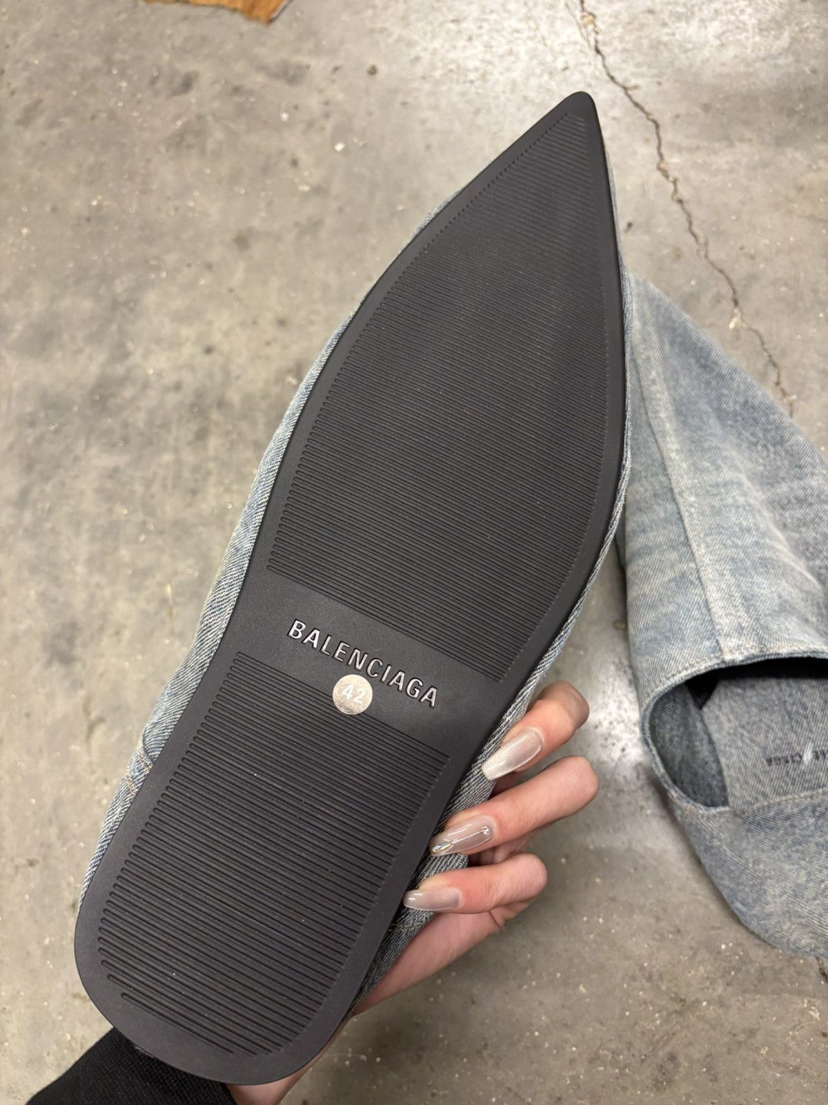 Balenciaga Balenciaga pointed denim slippers Size US 9 / EU 42 - 3 Thumbnail