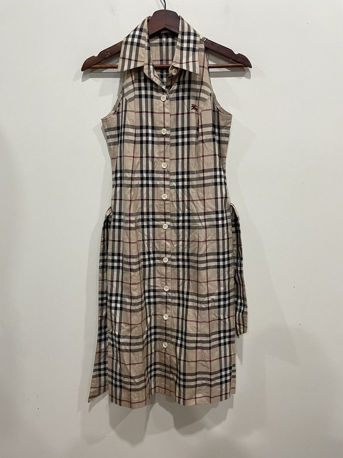 Burberry × Designer × Vintage Burberry Novacheck Sleeveless Dress Size XS / US 0-2 / IT 36-38 - 1 Thumbnail