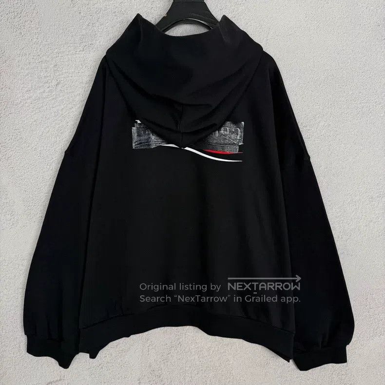 Balenciaga Balenciaga Black Tape Sea Wave Coke Hoodie Size US S / EU 44-46 / 1 - 2 Thumbnail