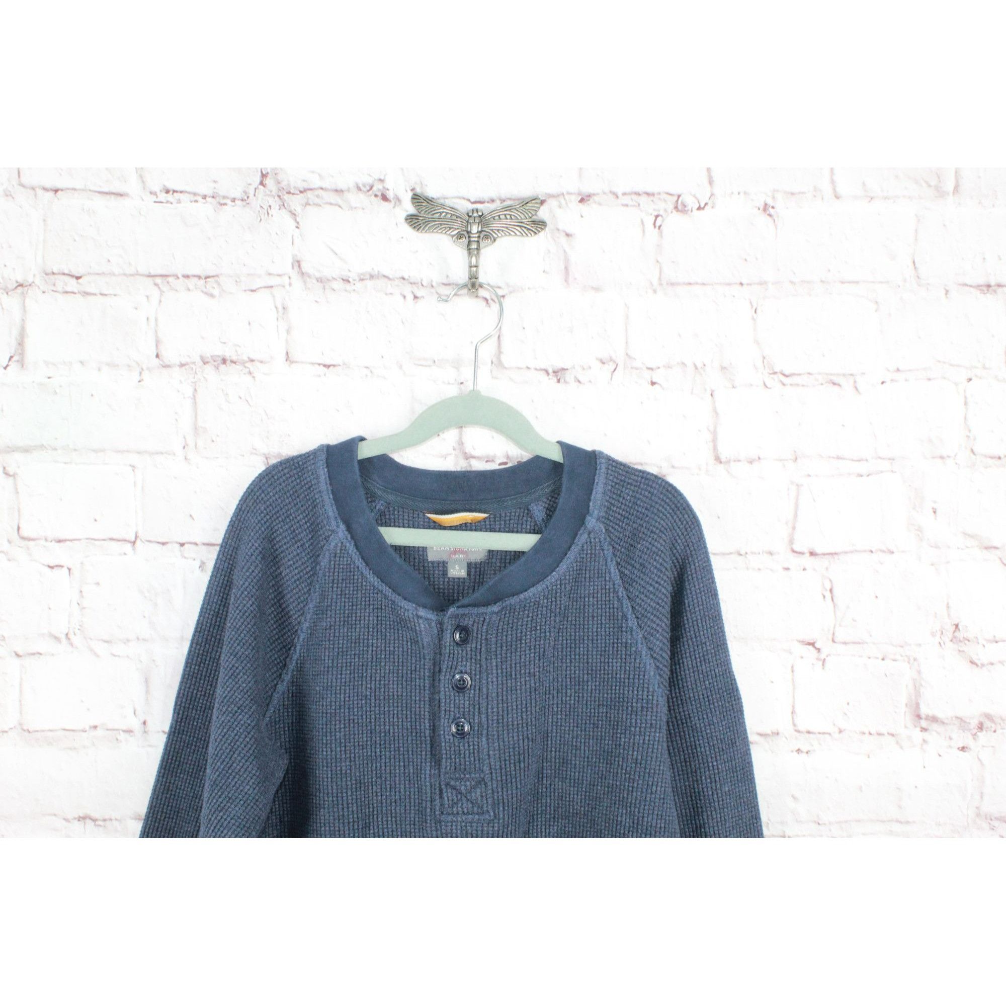 L.L. Bean LL Bean Men's Signature Waffle Henley Shirt Slim Fit Size US S / EU 44-46 / 1 - 3 Thumbnail