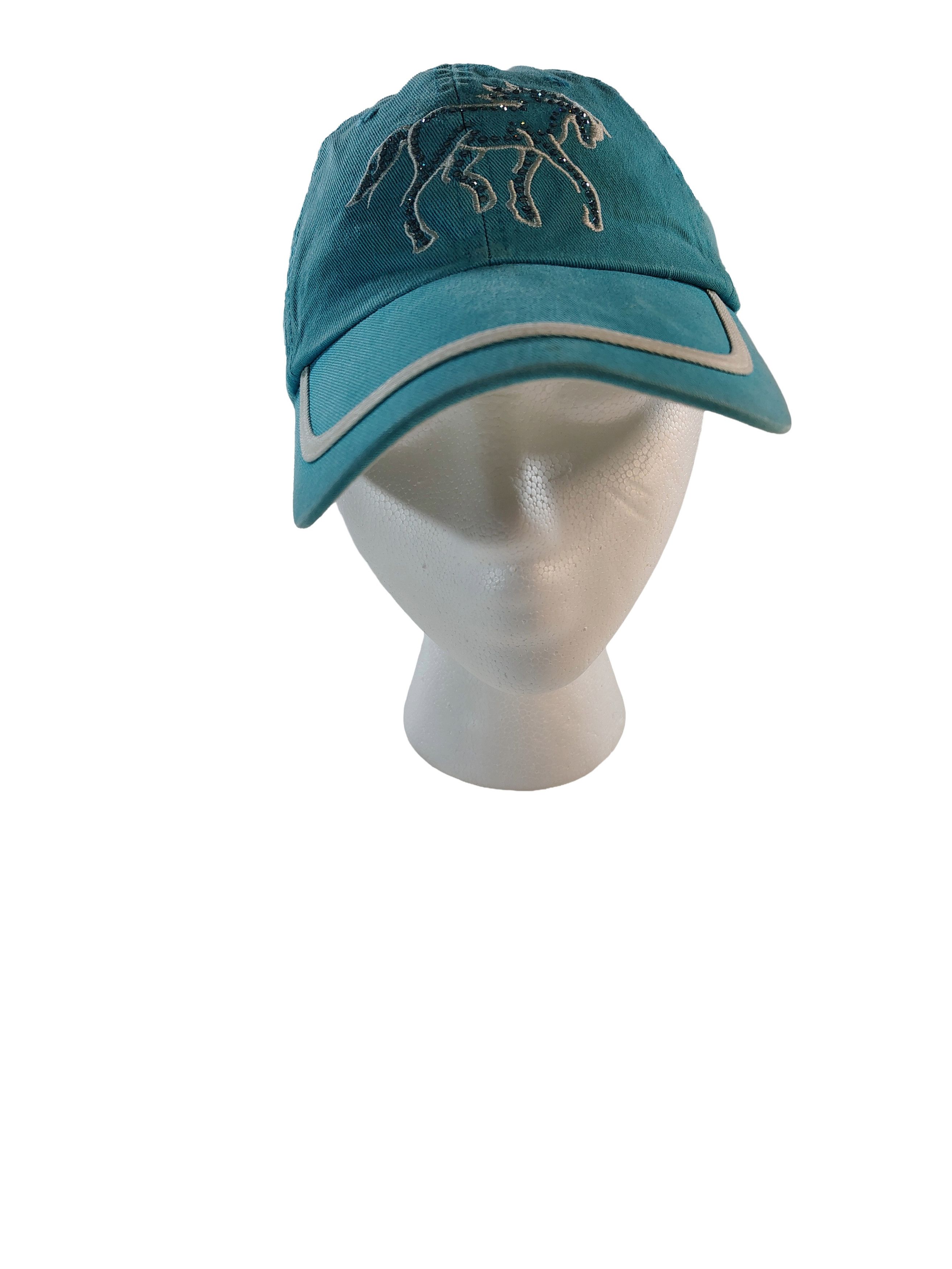 Other Women's Light Blue Rhinestone Horse Hat Size ONE SIZE - 2 Thumbnail