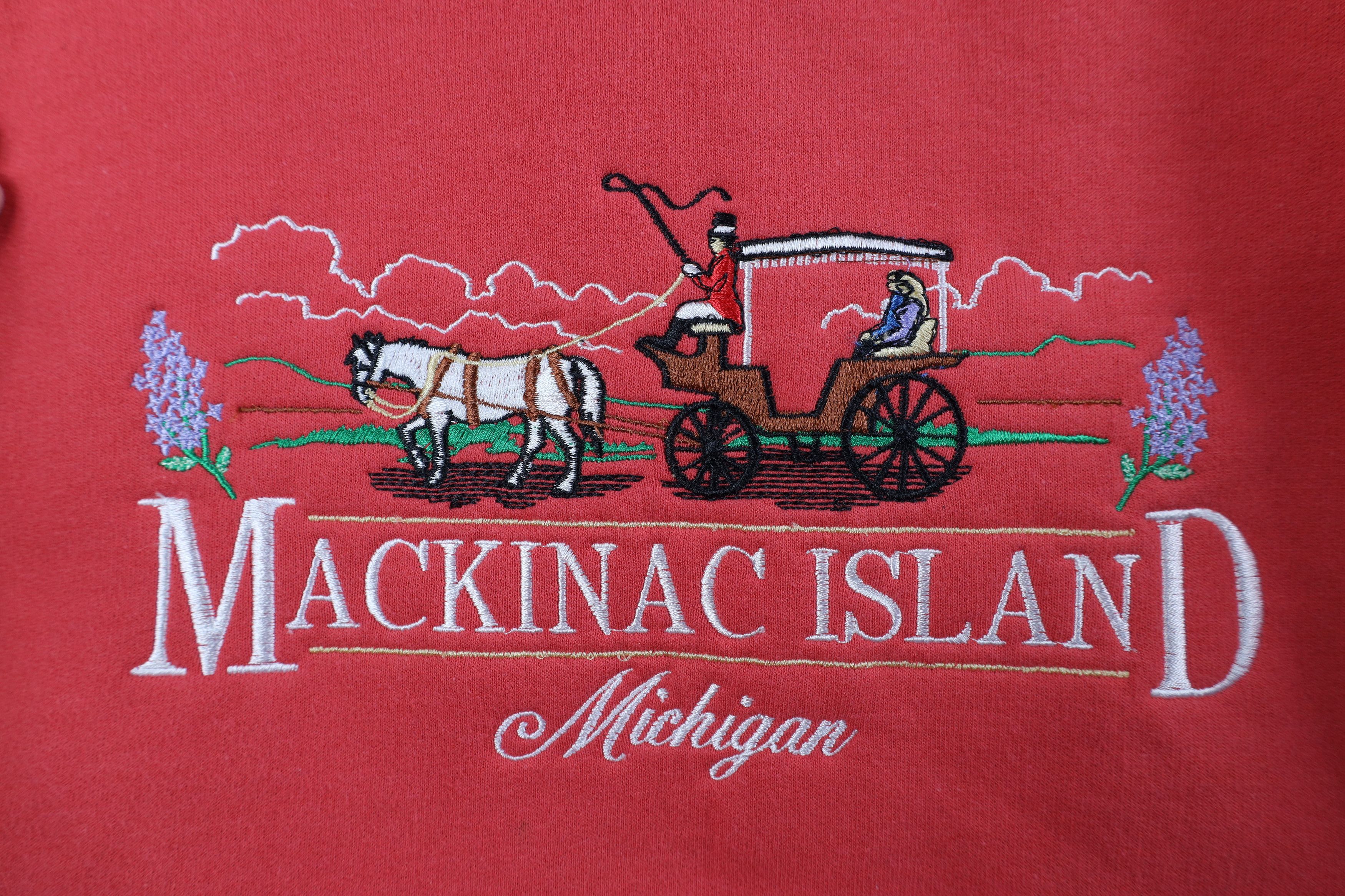 Vintage Vintage 90s Streetwear Mackinac Island Michigan Sweatshirt Size XL / US 12-14 / IT 48-50 - 4 Thumbnail