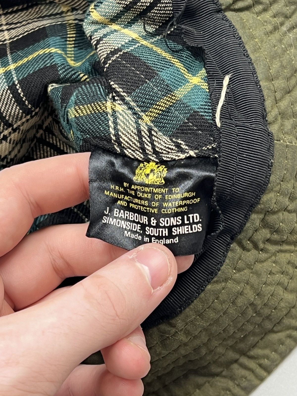 Barbour × Vintage Vintage Barbour Waxed Bucket Hat (Y0481) Size ONE SIZE - 6 Thumbnail