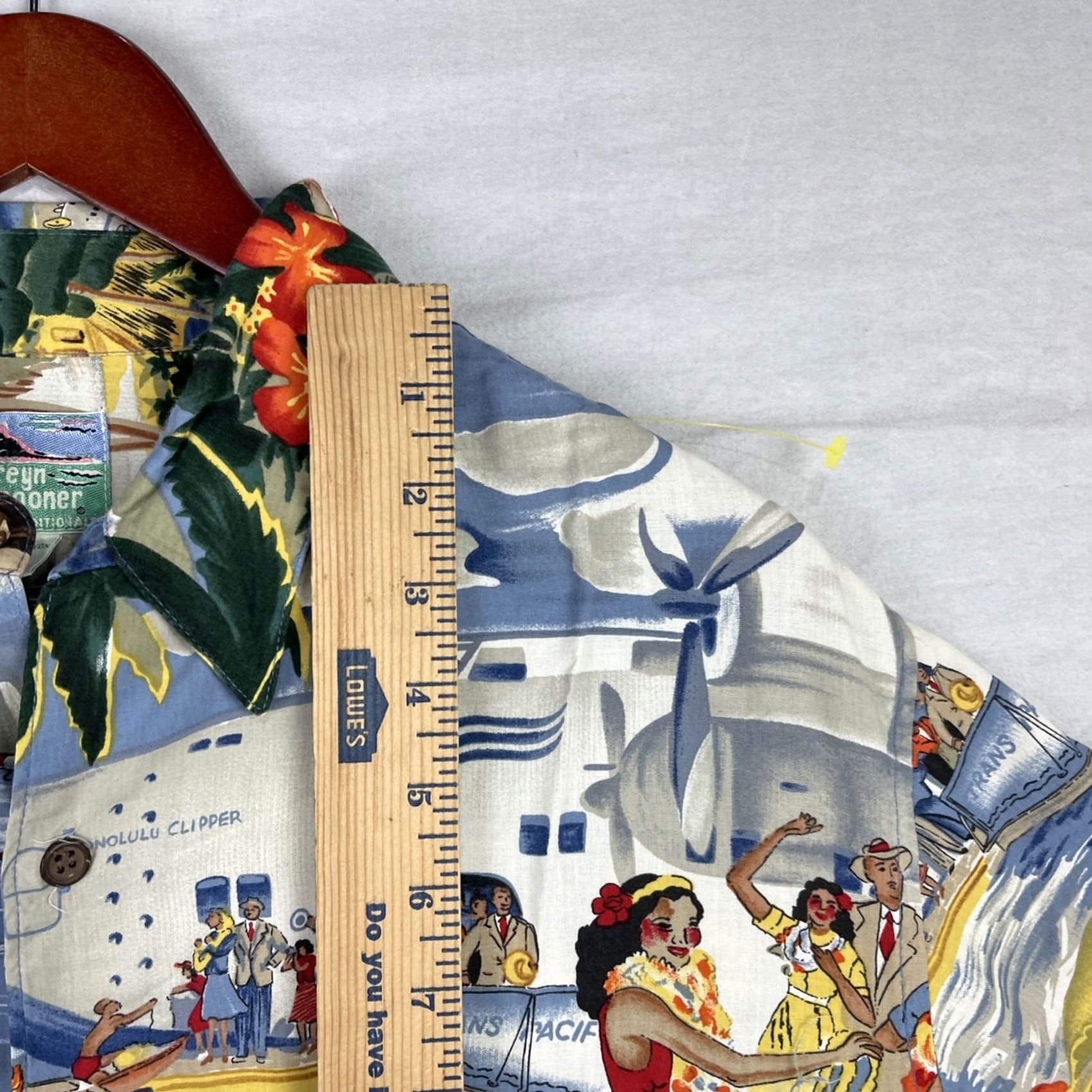 Reyn Spooner VINTAGE Reyn Spooner Shirt Mens Large Blue Hawaiian Aloha TPA Clipper Honolulu Size US L / EU 52-54 / 3 - 7 Thumbnail