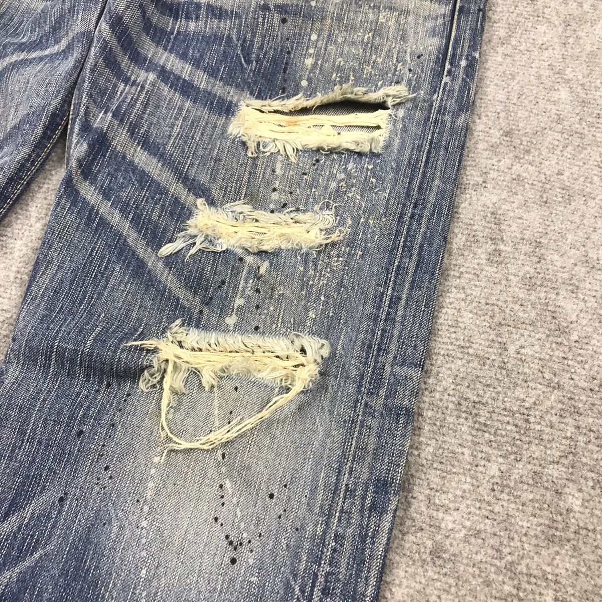 Blue Blue Japan × If Six Was Nine × Japanese Brand FLARE DISTRESSED👽EDWIN 503 JAPAN BOOTCUT DENIM PANTS 142 Size US 34 / EU 50 - 6 Thumbnail