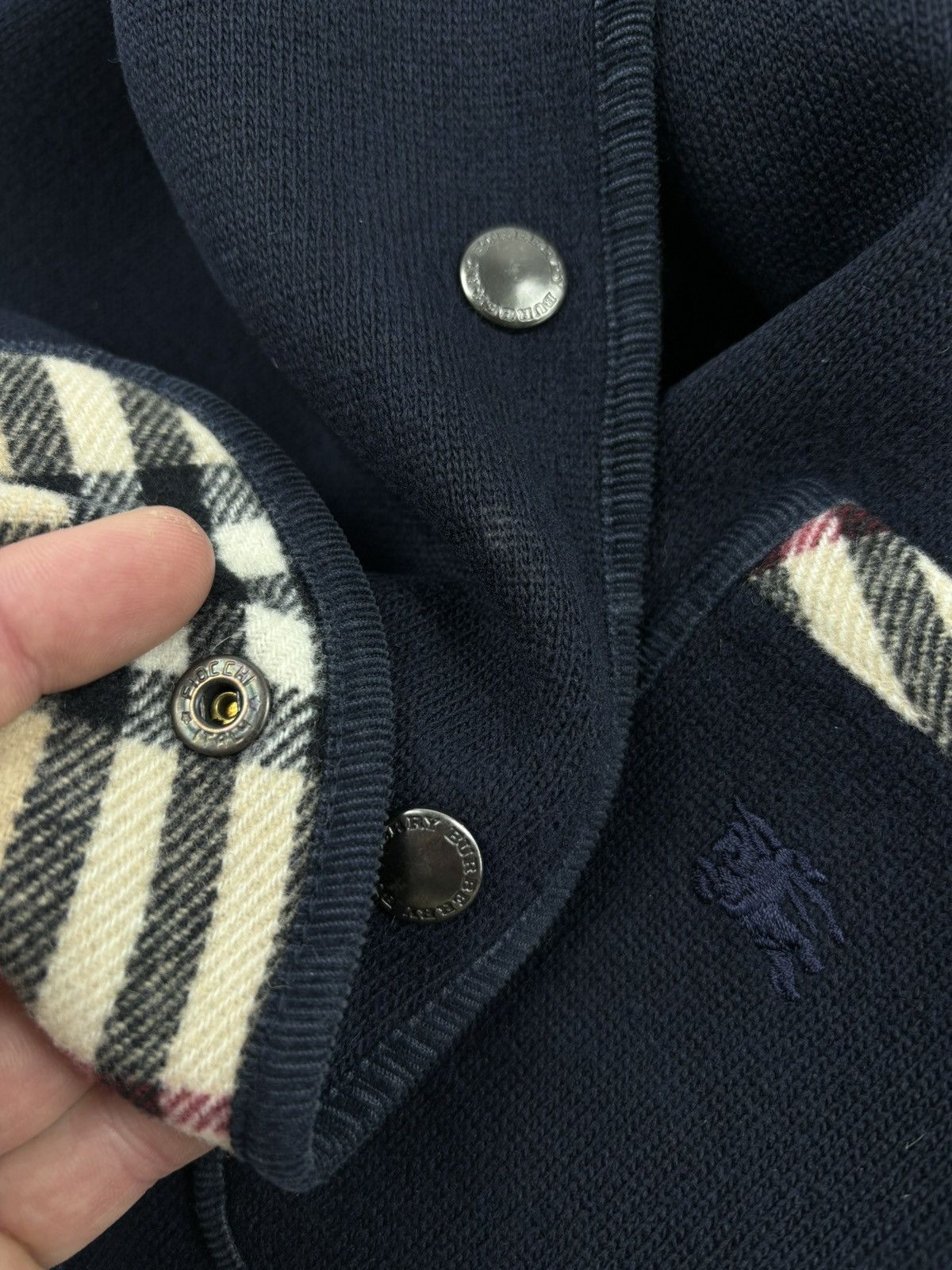 Burberry × Burberry Prorsum VTG 90s BURBERRY London "New Towey" Wool Nova Check Navy Vest Gilet Waistcoat 44 Size M / US 6-8 / IT 42-44 - 17 Thumbnail