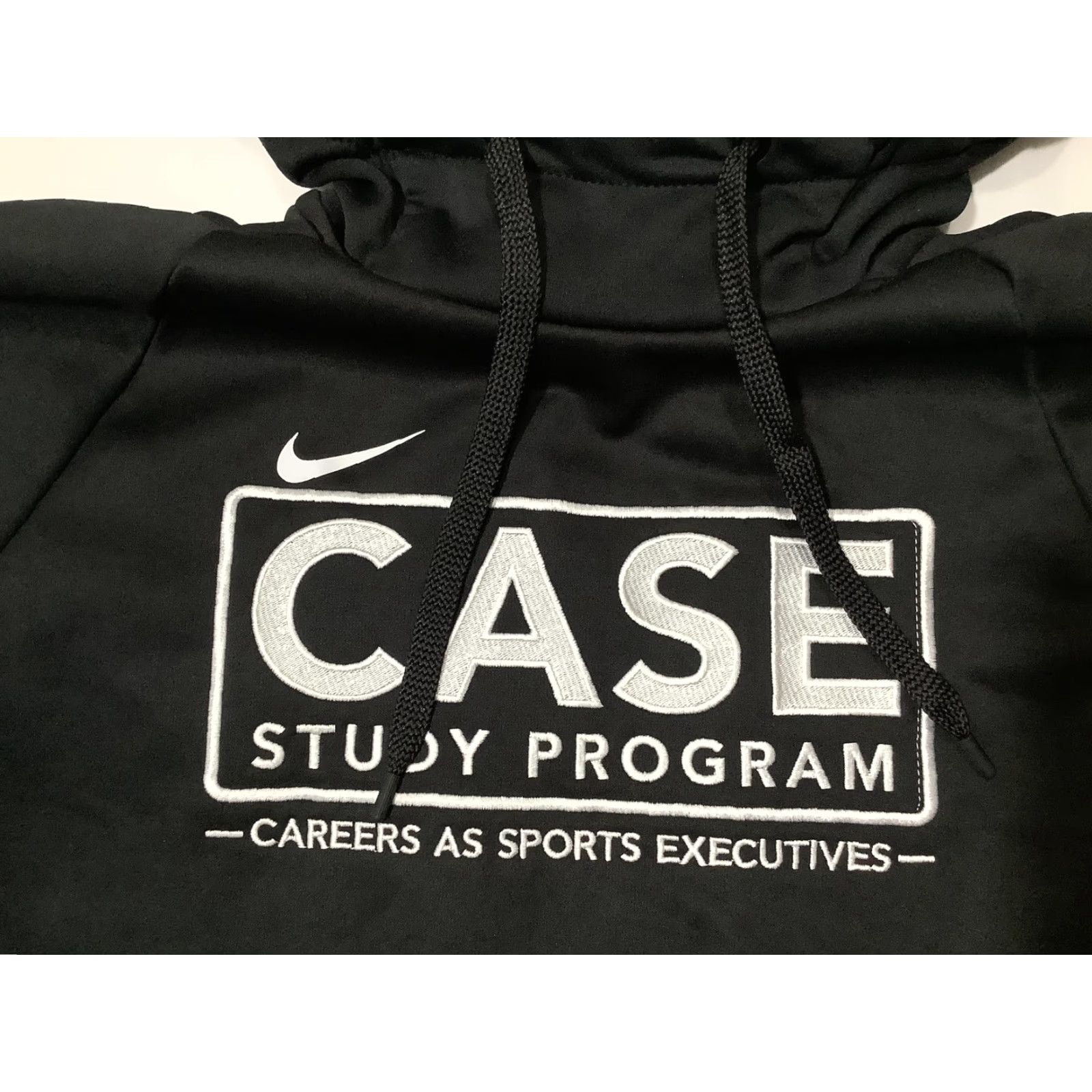 Nike Nike Hoodie Mens Small Black Dri-FIT Pullover Sweatshirt Front Pockets Graphic Print Swoosh CASE Study Program Sports Size US S / EU 44-46 / 1 - 2 Thumbnail