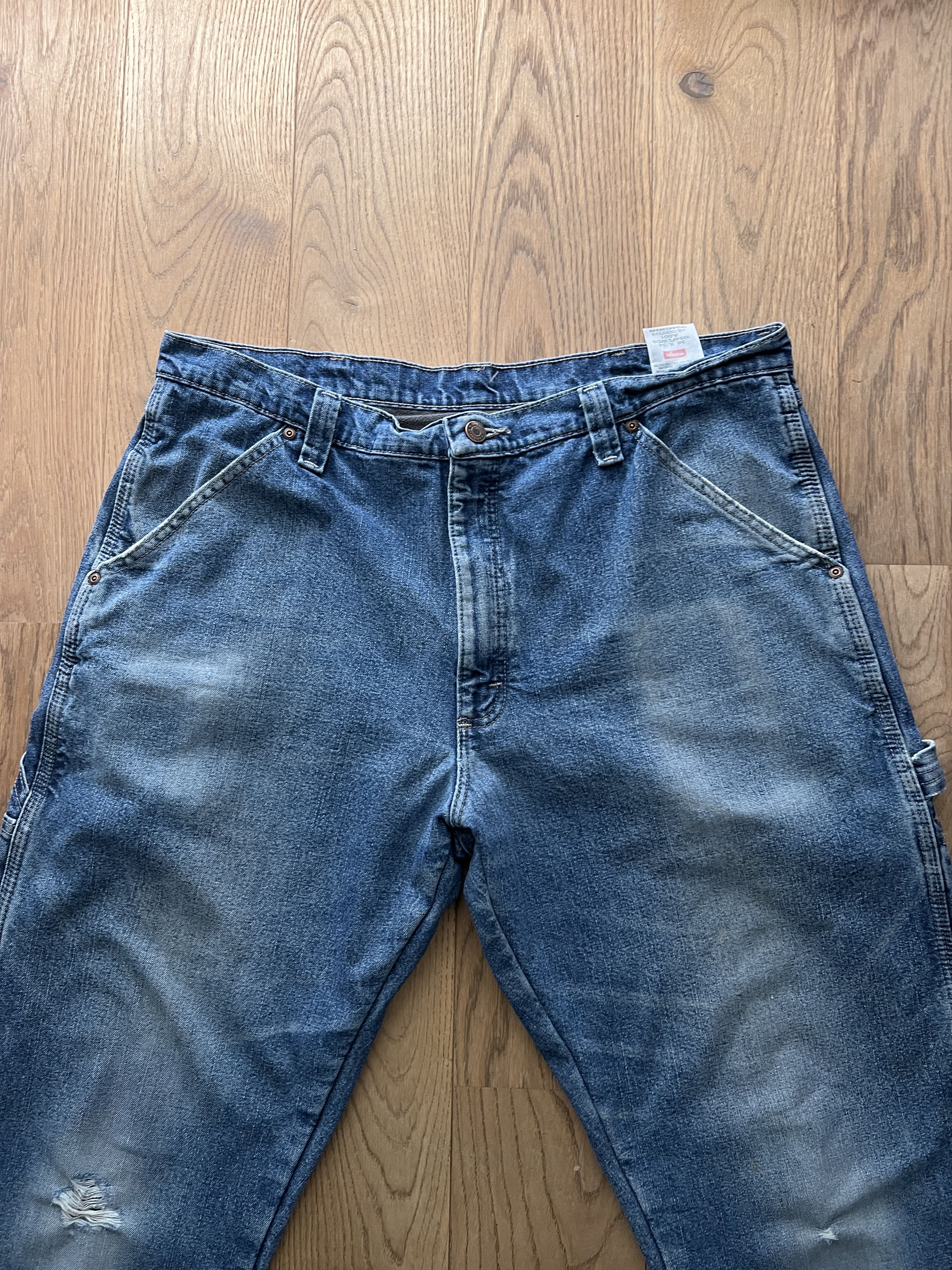 Wrangler Crazy! Wrangler vintage 90s carpenter fleece denim workpants Size US 36 / EU 52 - 10 Thumbnail