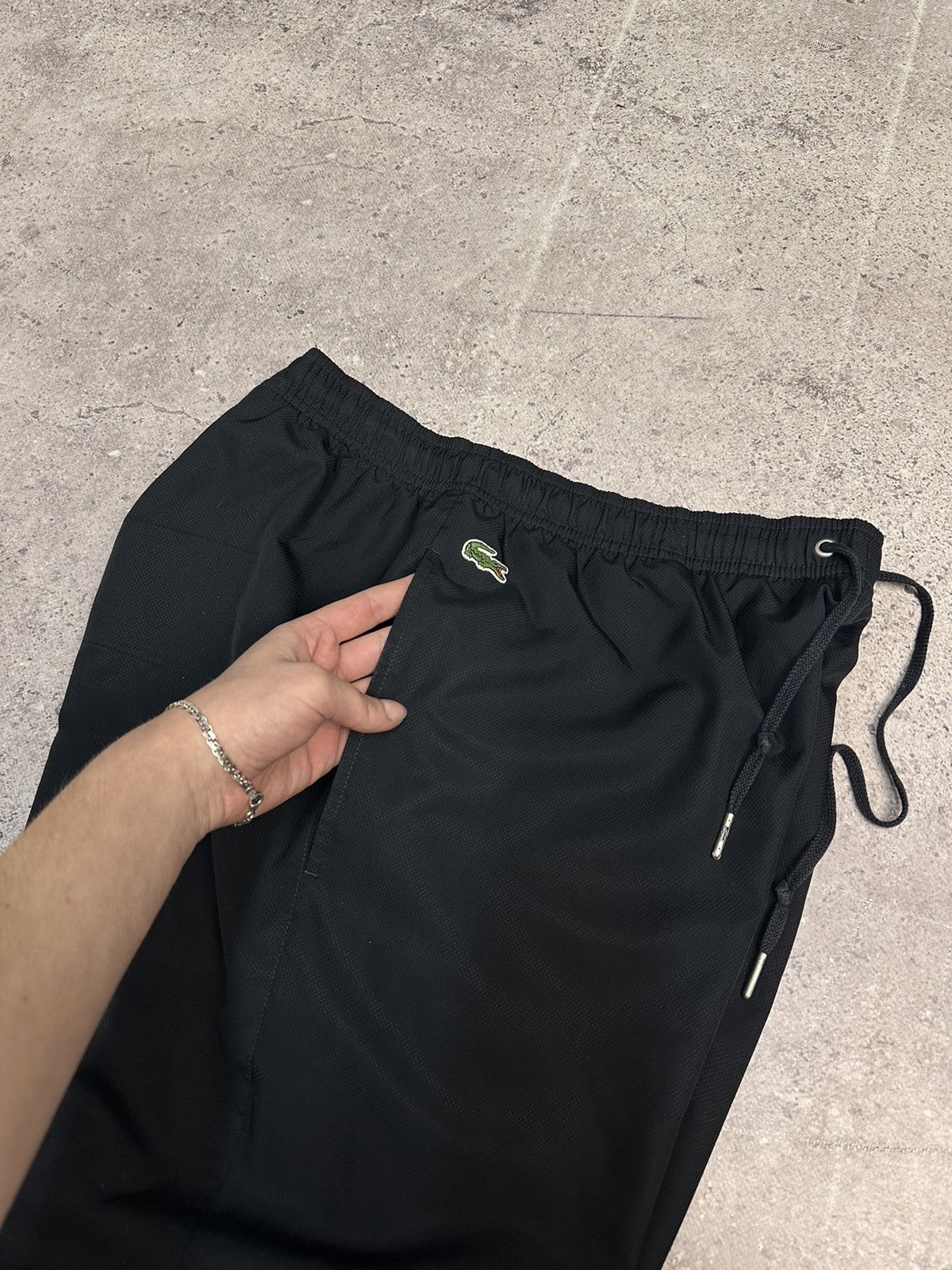 Lacoste Vintage Lacoste black track pants nylon minimal Y2K sport Size US 38 / EU 54 - 14 Thumbnail