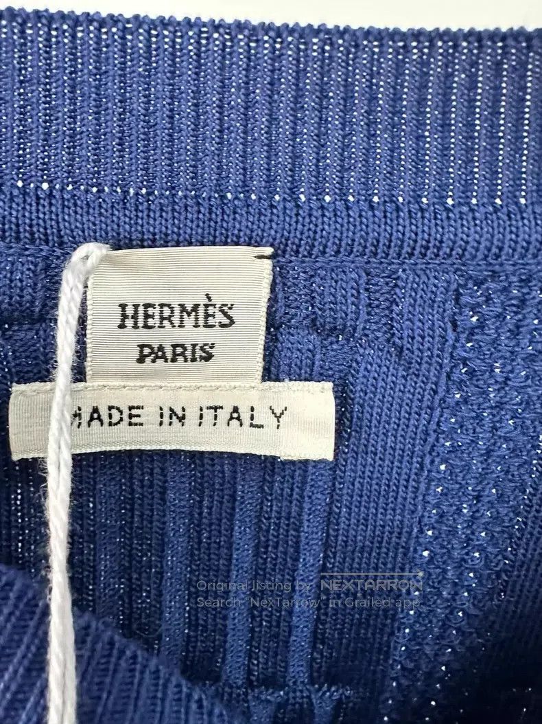 Hermes Hermes 25 Spring/Summer 'Training' series round neck blue Size XS / US 0-2 / IT 36-38 - 3 Thumbnail
