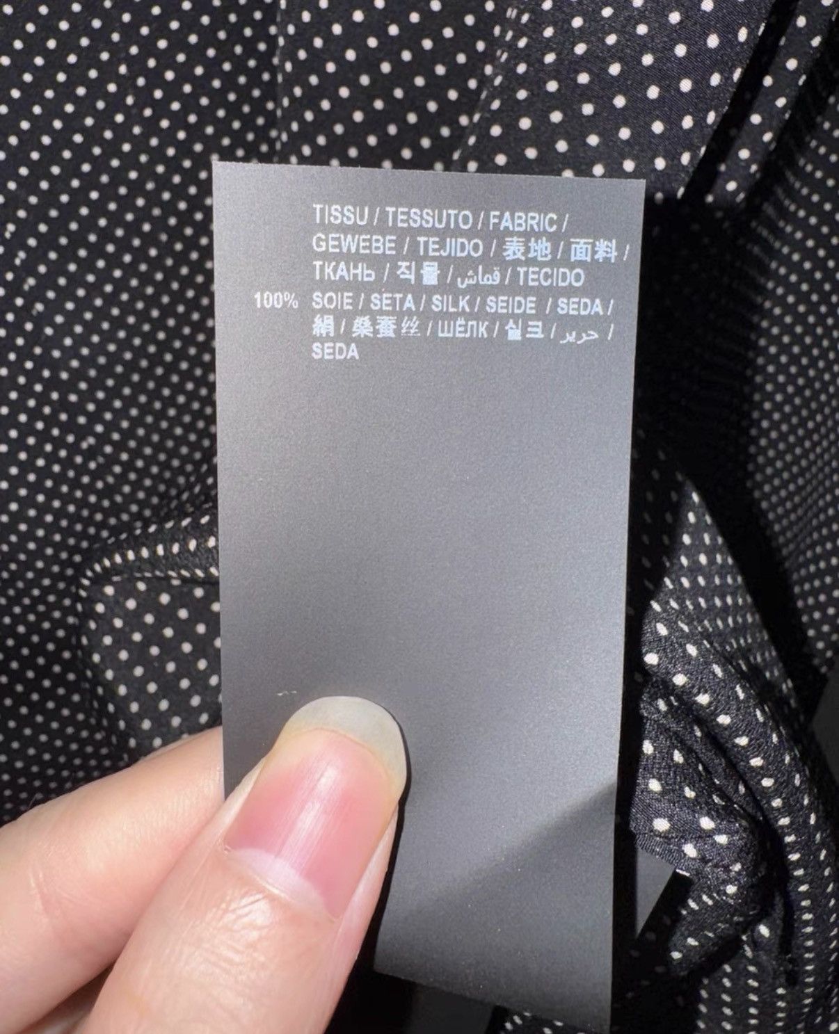 Saint Laurent Paris SLP) 21FW Silk Starry Sky All-Over Small Polka Dot Shirt Size US M / EU 48-50 / 2 - 6 Thumbnail