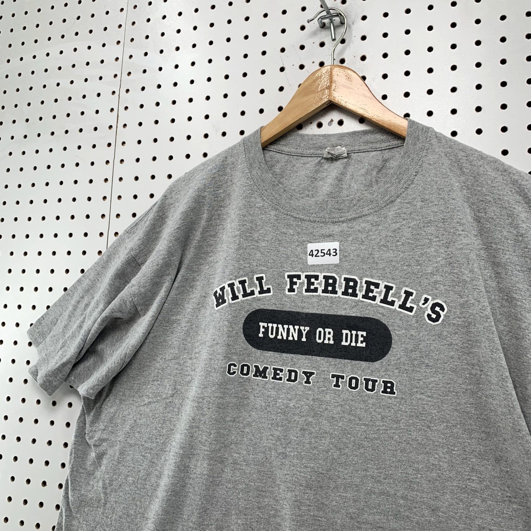 Gildan VINTAGE Will Ferrell Funny Or Die Comedy Tour Shirt Mens 2XL Gray Size US XXL / EU 58 / 5 - 7 Thumbnail