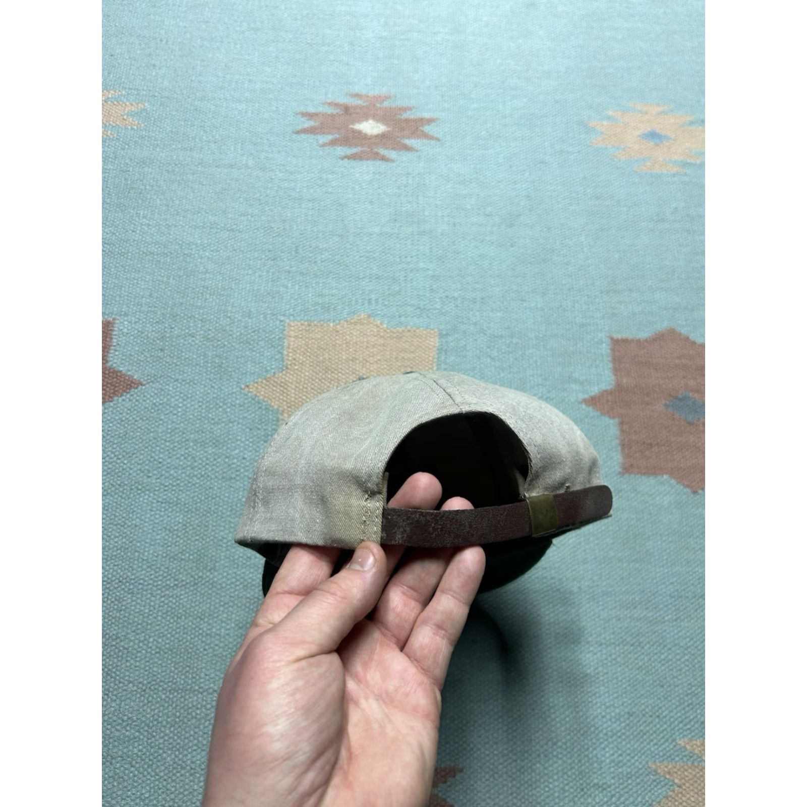 Vintage VINTAGE StrapBack Hat Cap USA Adjustable Green Tan Men Adjustable Strapback USA Hat Size ONE SIZE - 5 Thumbnail