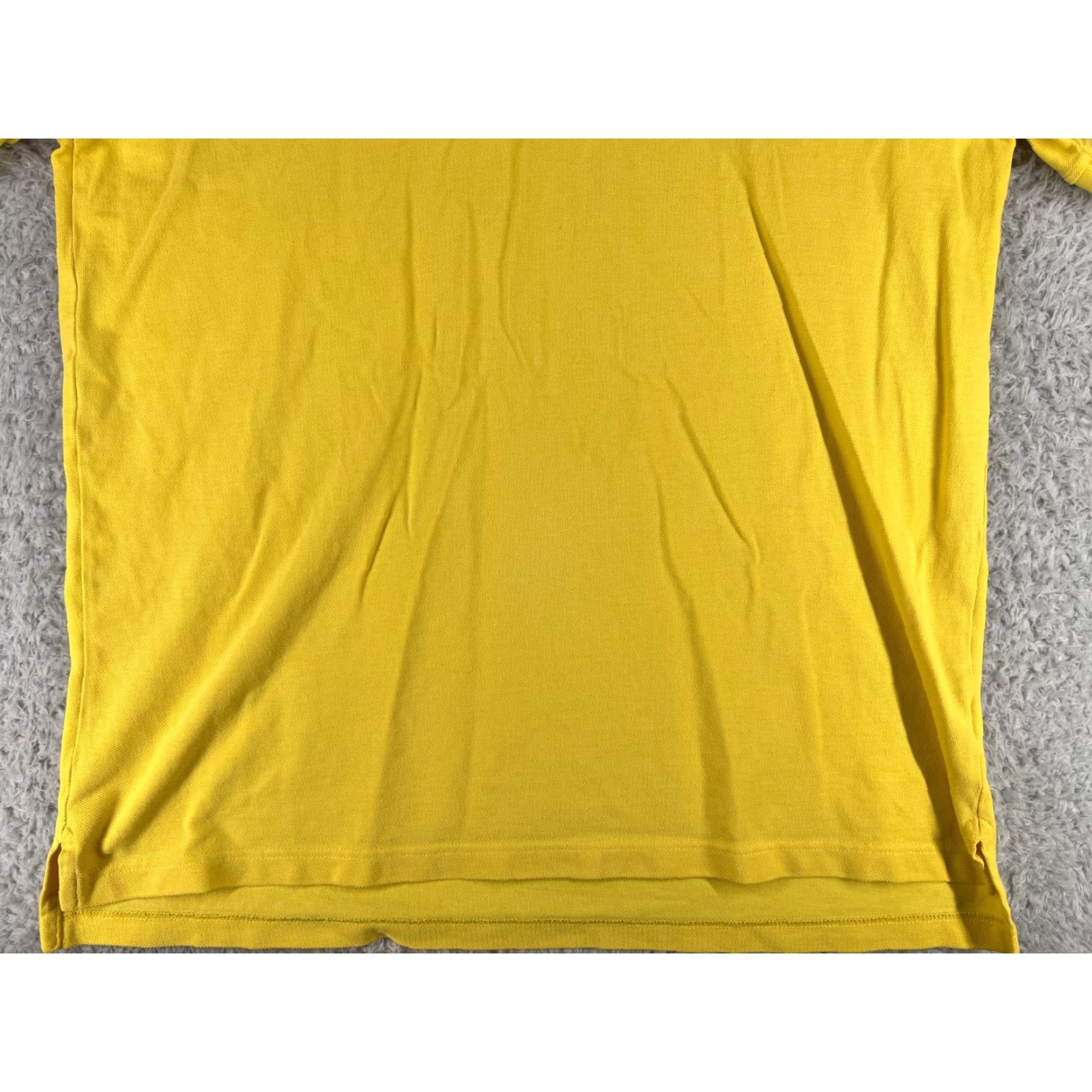 Lands' End Lands' End Polo Shirt Mens Extra Large Yellow Short Sleeve 100% Cotton Golf Knit Logo Embroidered Button - Mens, Polo, XL, Yellow, Lands' End Size US XL / EU 56 / 4 - 7 Thumbnail