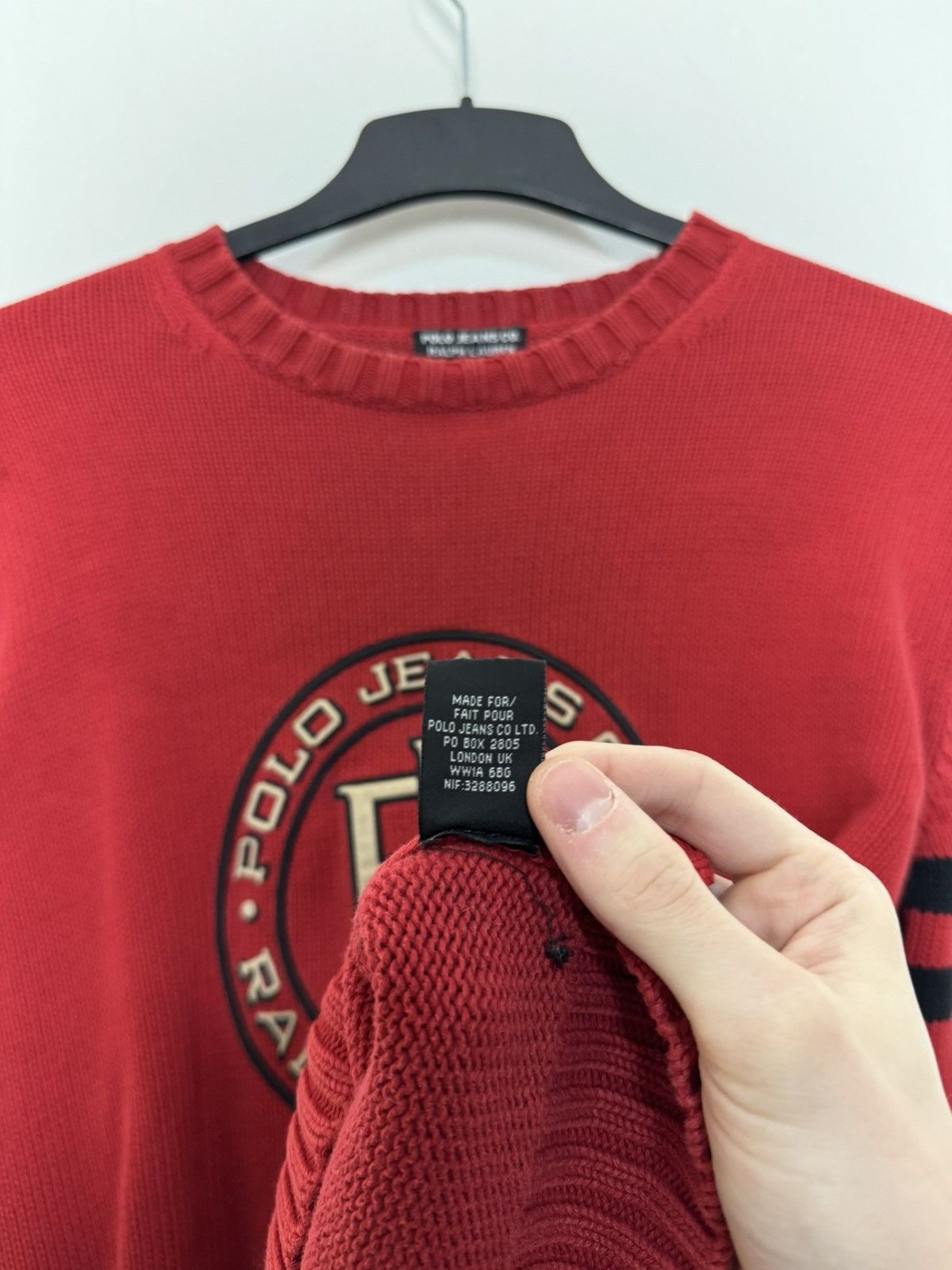 Ralph Lauren Vintage Polo Ralph Lauren red sweater polo jeans co label Size US S / EU 44-46 / 1 - 6 Thumbnail