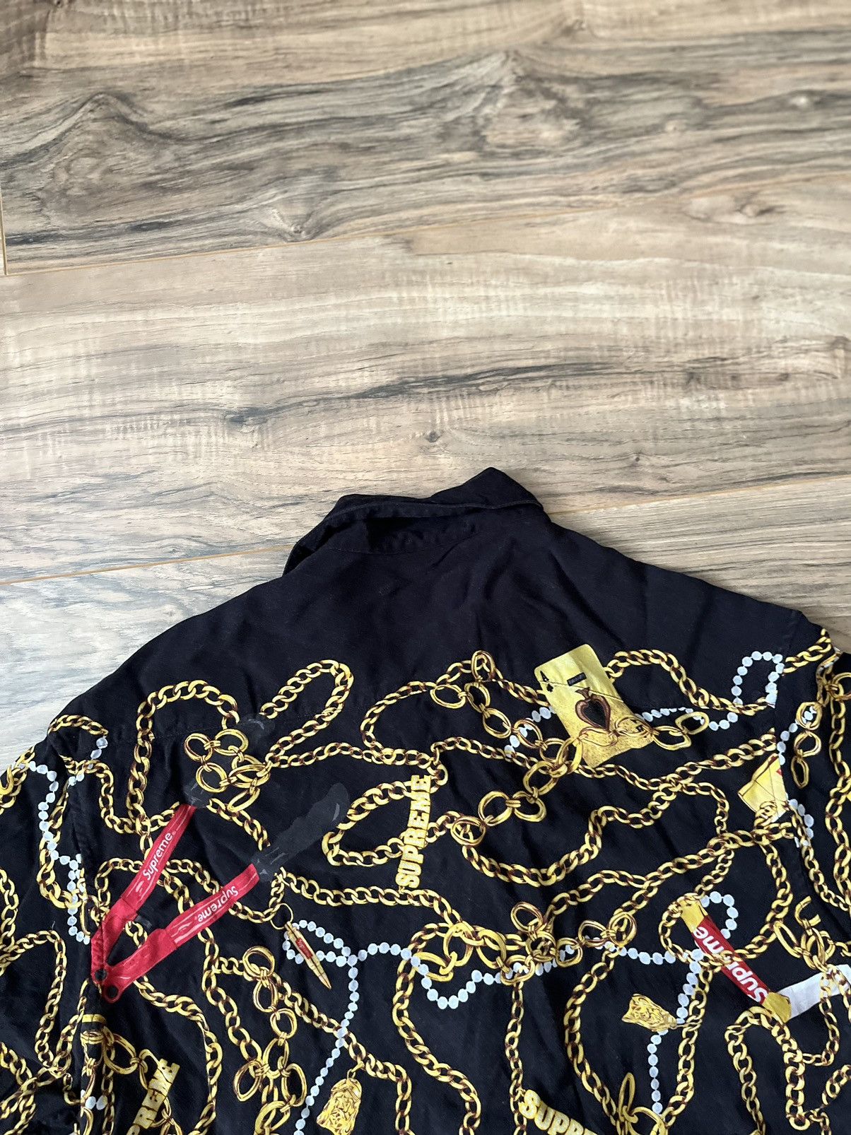 Supreme Supreme Chains Rayon S/S Shirt Size US M / EU 48-50 / 2 - 15 Thumbnail