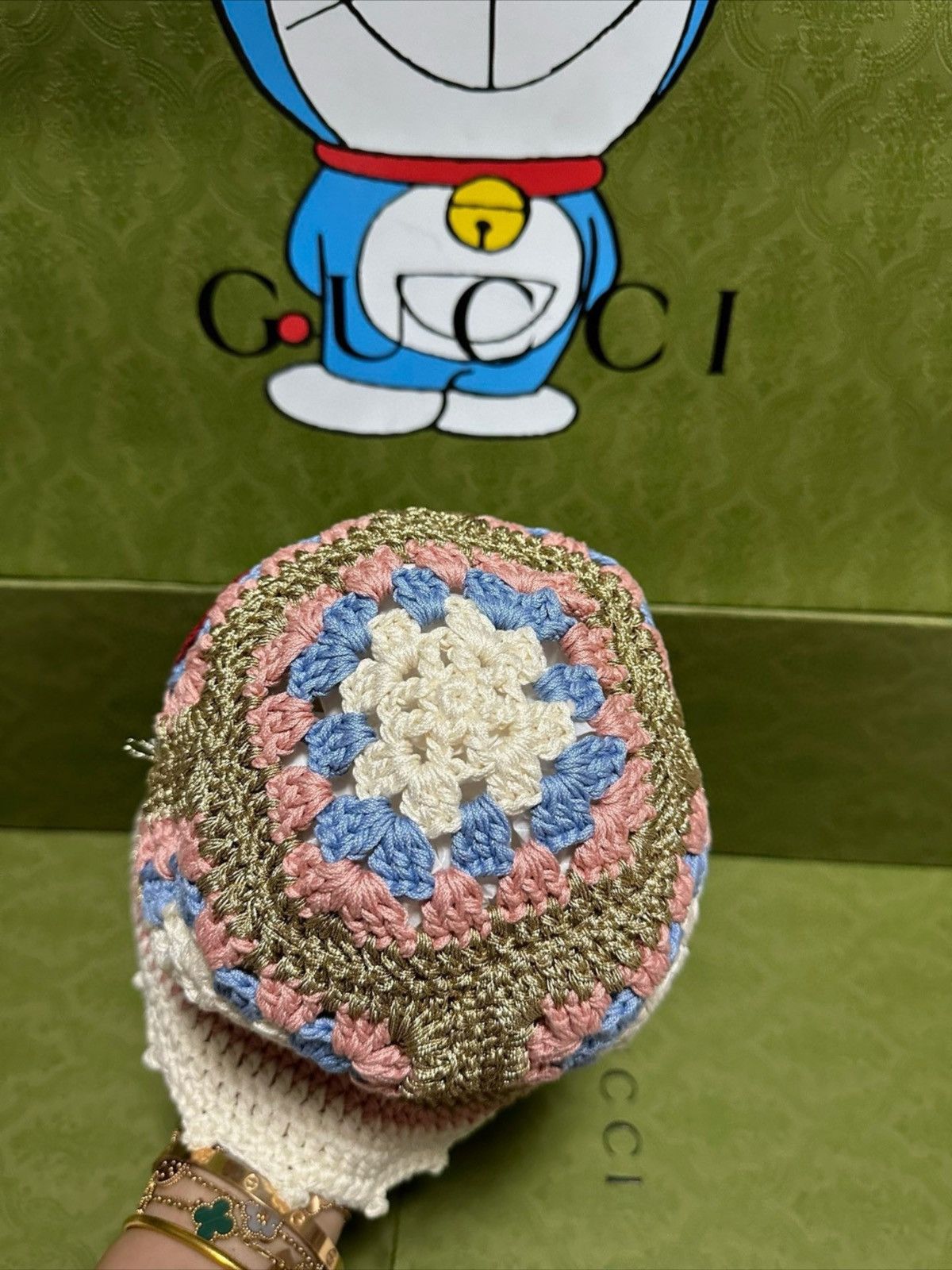 Gucci GUCCI LOVELIGHT INTERLOCKING G CROCHET HAT Size ONE SIZE - 4 Thumbnail