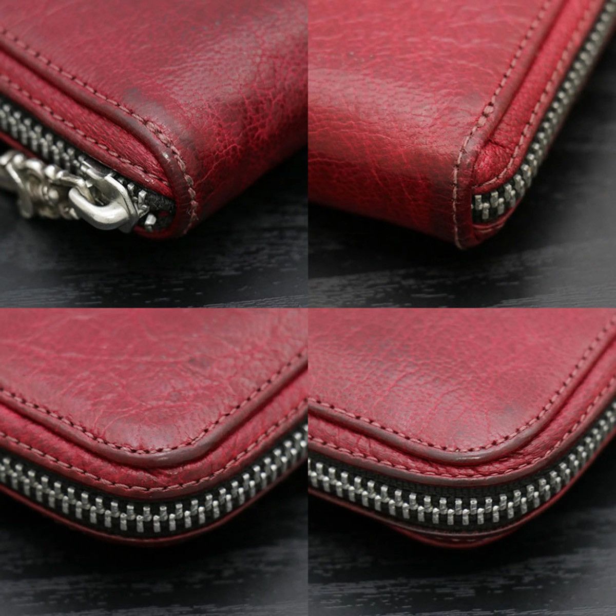 Chrome Hearts Chrome Hearts red cemetery triple cross leather patch wallet Size ONE SIZE - 7 Thumbnail