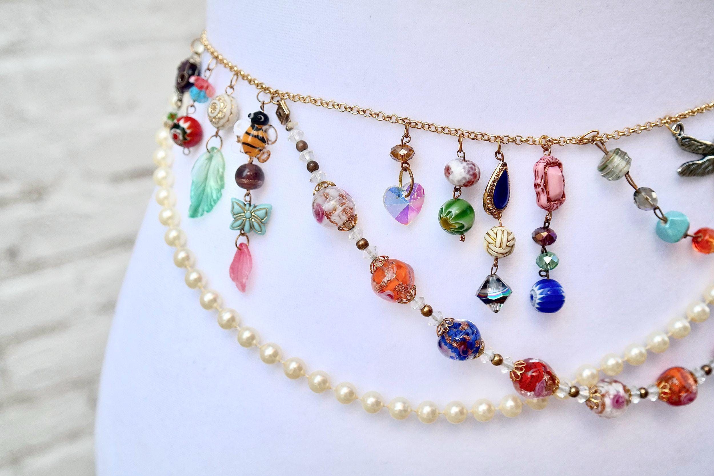 Handmade Colorful Moth Waist Chain Size ONE SIZE - 3 Thumbnail