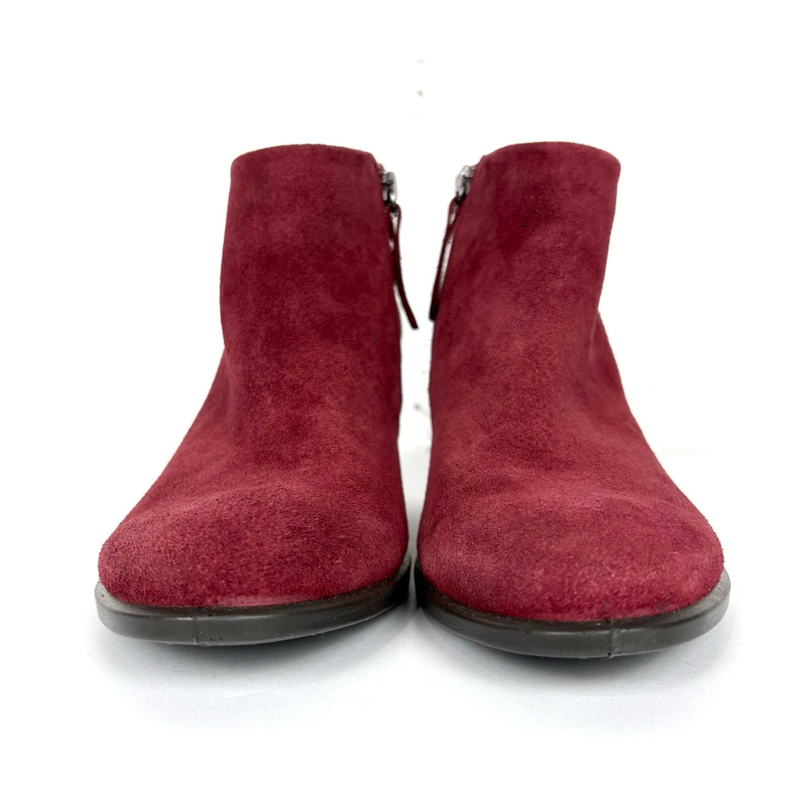 Ecco Ecco Shape 55 Western Ankle Boots Red Suede Block Heel 40 Size US 9 / IT 39 - 2 Thumbnail