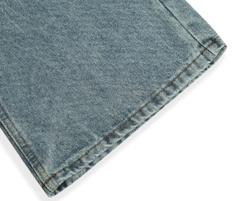 Jean Men's straight-leg washed distressed casual flared jeans Size US 32 / EU 48 - 5 Thumbnail