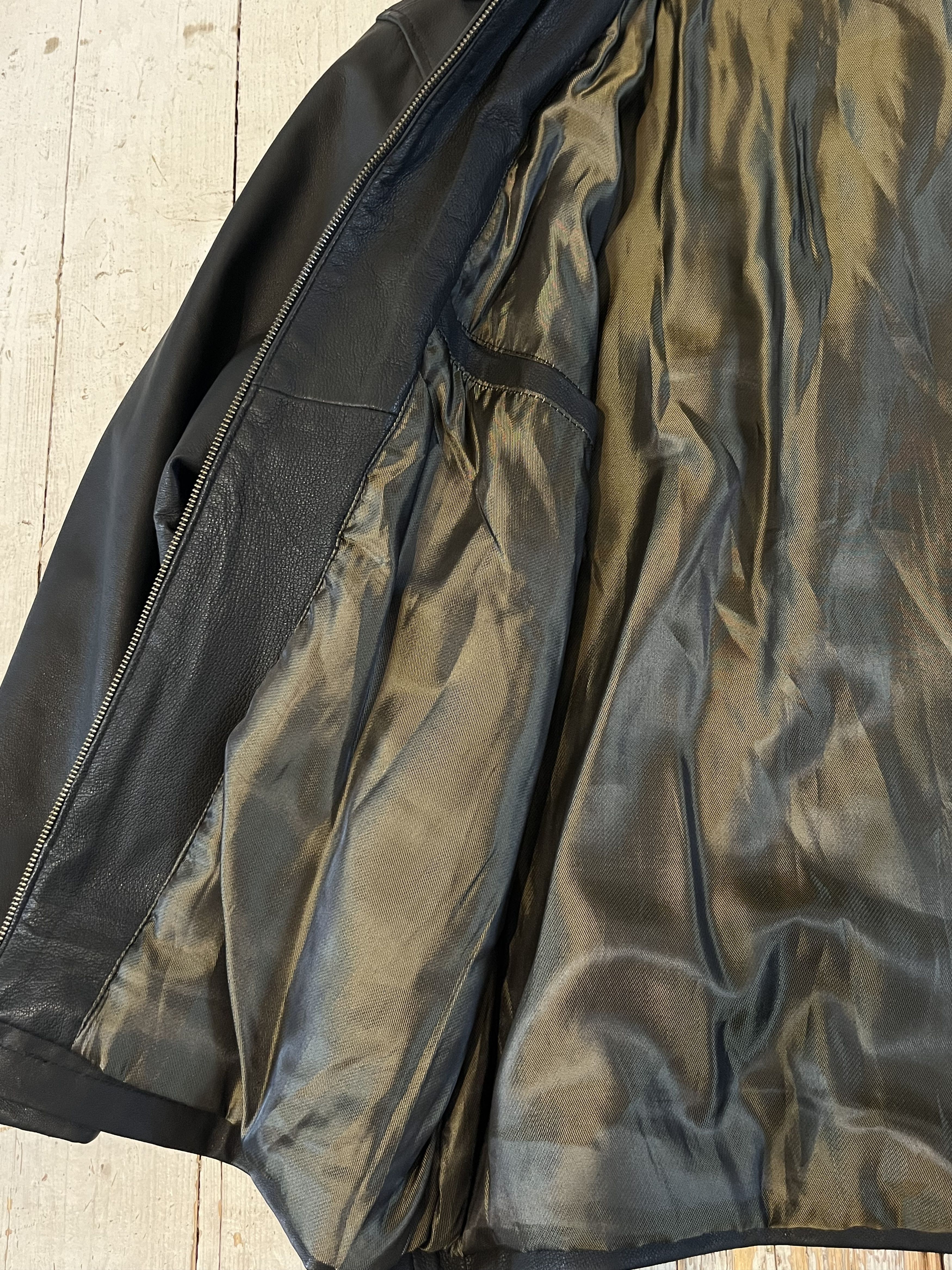 Vintage 90s Real Leather Opium Oversized Jacket Size US L / EU 52-54 / 3 - 11 Thumbnail