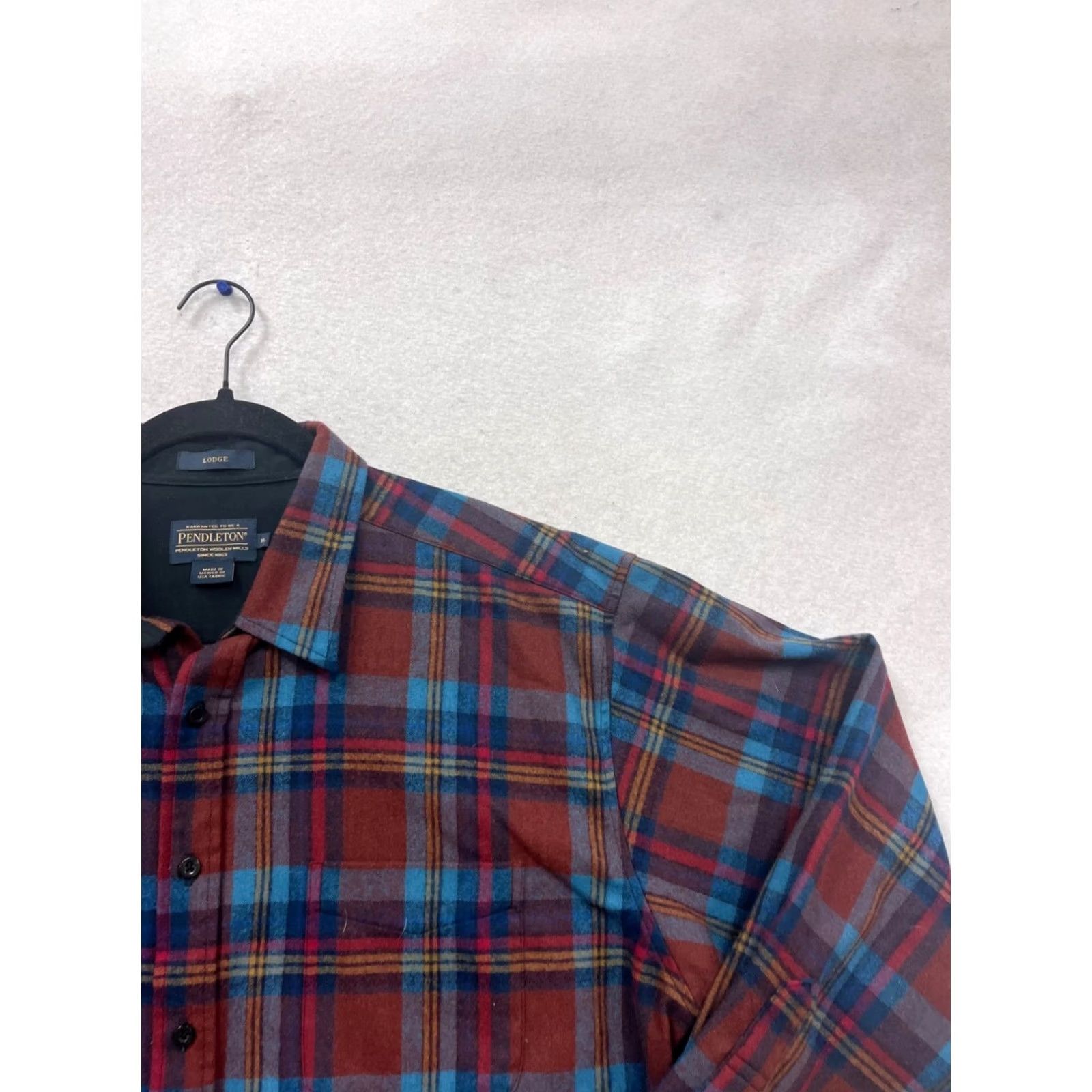Pendleton VINTAGE Pendleton Plaid Flannel Shirt Long Sleeve Mens XL Red Wool Blend Button-Up Size US XL / EU 56 / 4 - 5 Thumbnail