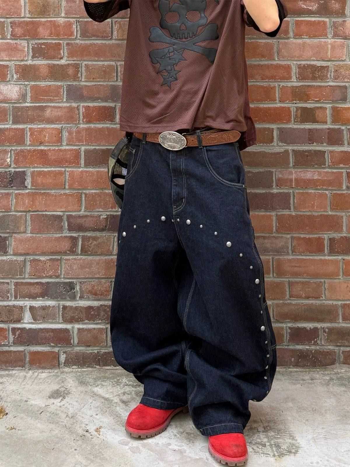 パンツ AFB REPAIRED STUDDED BAGGY PANTS REPAIRED STUDDED BAGGY PANTS – AFB