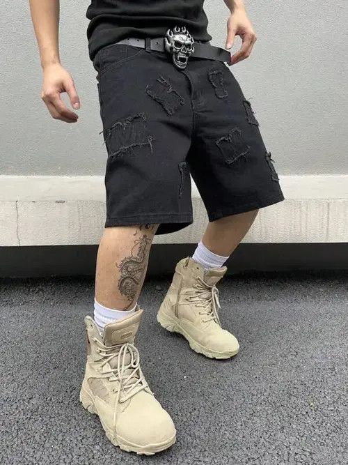 Other Kurihara x Risa Distressed Y2k Shorts Jorts Denim Size US 32 / EU 48 - 7 Thumbnail