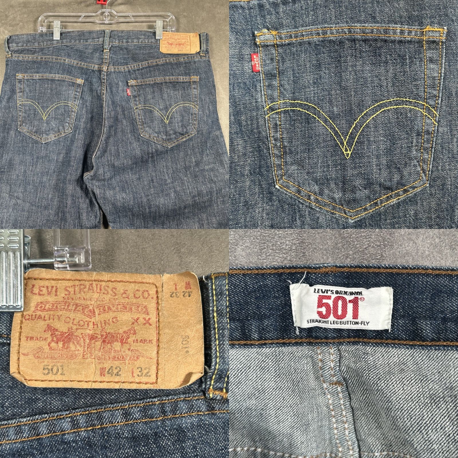 Levi's VINTAGE Levi's 501 Jeans Denim Blue 42x31 Mens Regular Button Fly 5-Pocket USA Far Global Size US 42 / EU 58 - 8 Thumbnail